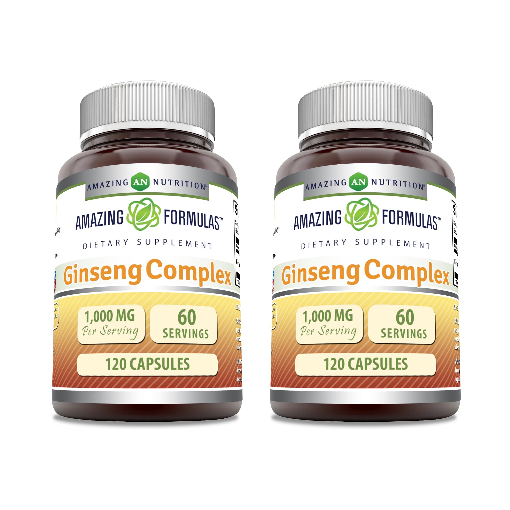 Amazing Formulas Ginseng Complex – bouteille avant, énergie et concentration quotidiennes