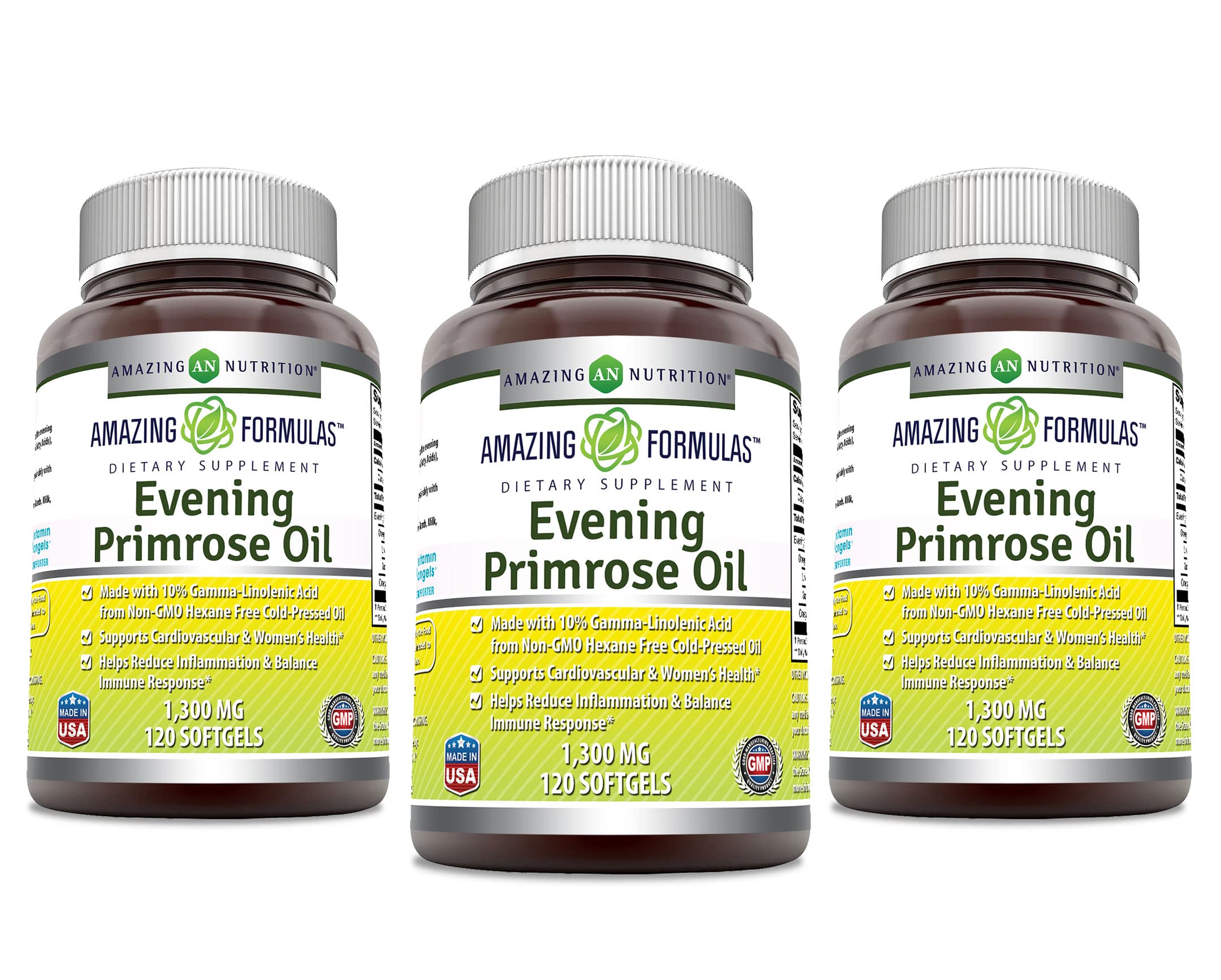 Huile d’onagre Amazing Formulas – gélules 1300 mg, pratiques à avaler au quotidien