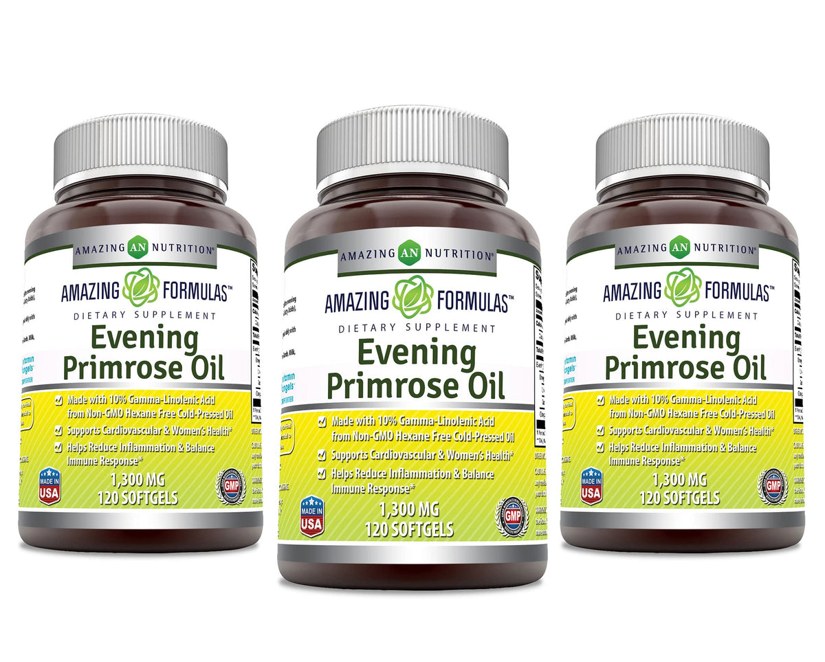 Huile d’onagre Amazing Formulas – gélules 1300 mg, pratiques à avaler au quotidien