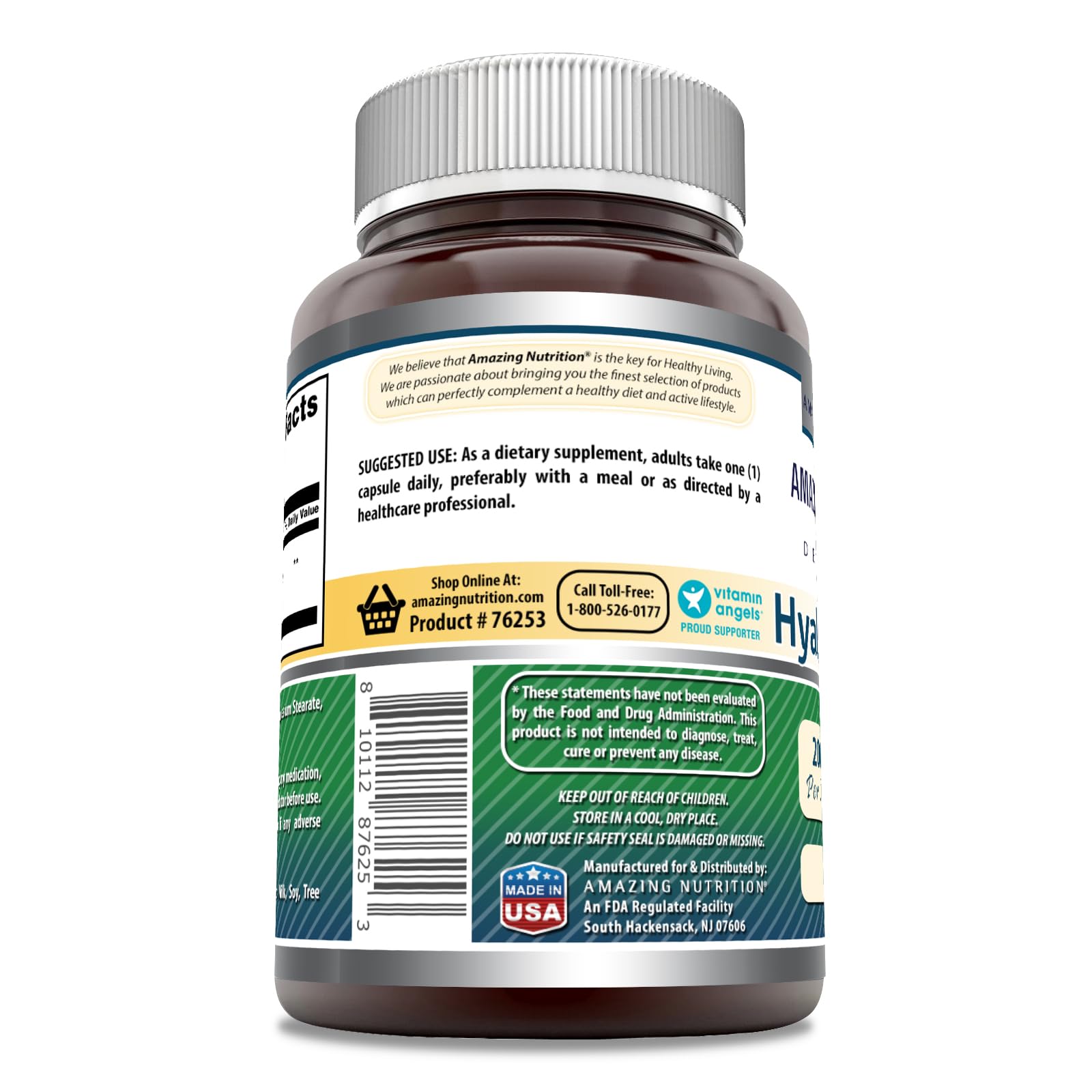 Emballage sûr et scellé d Amazing Formulas Hyaluronic Acid 200 mg