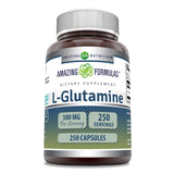 Amazing Formulas L-Glutamine 500 mg capsules – vue des capsules, soutien potentiel quotidien