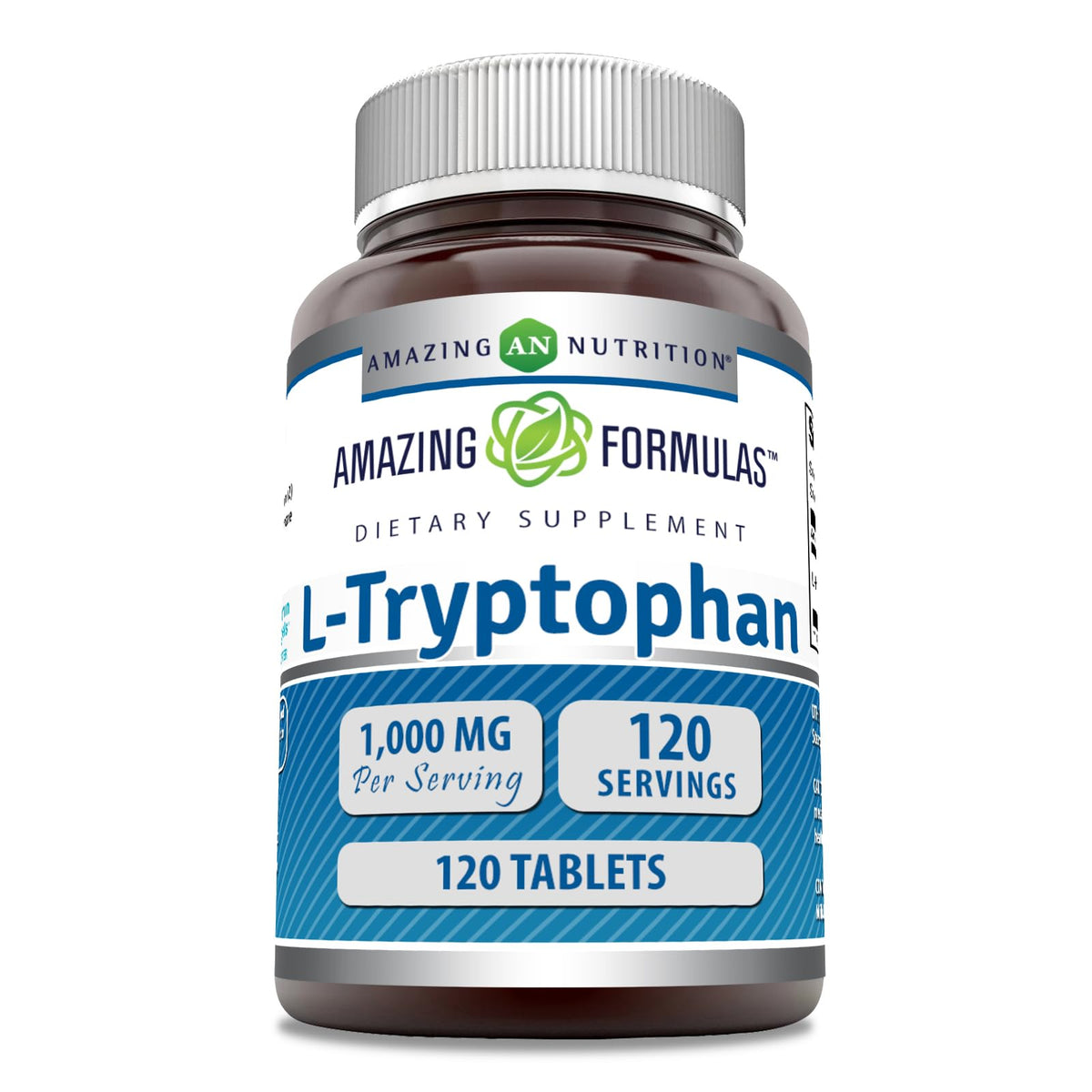 Amazing Formulas L-Tryptophane 1000 mg – comprimés dans la bouteille, soutien potentiel du bien-être.