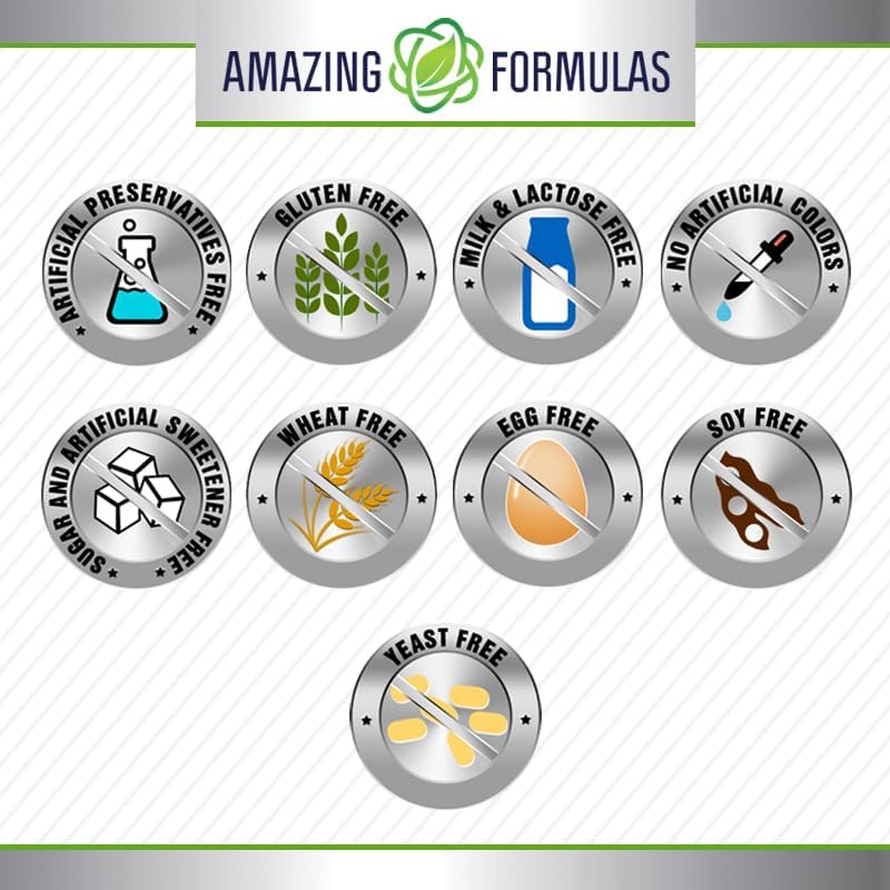 Capsules Amazing Formulas L-Lysine 500 mg, lot de 250 portions, pratique.