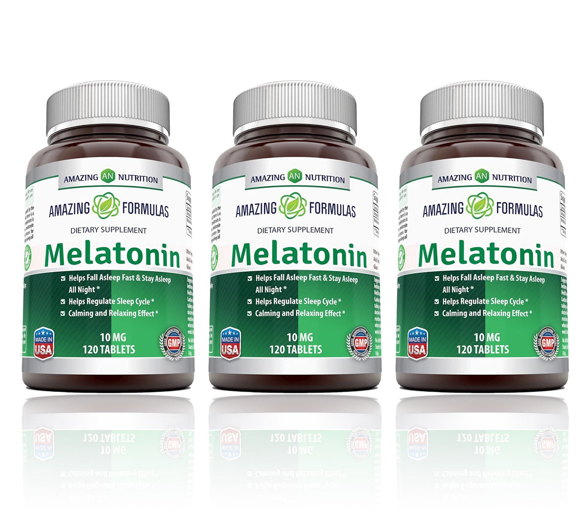 Amazing Formulas Mélatonine 10 mg - Bouteille pratique pour favoriser le sommeil.