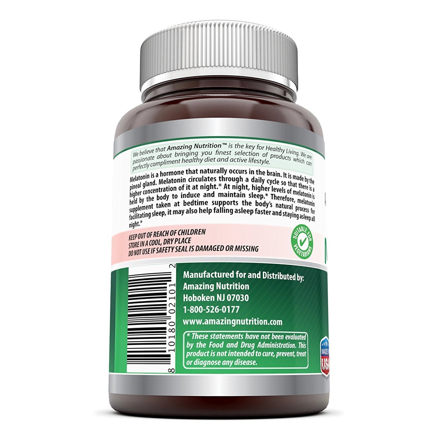 Amazing Formulas Mélatonine 10 mg - Ingrédients sans OGM pour votre routine nocturne.