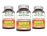 Capsules végétales Amazing Formulas psyllium enveloppe 750 mg pour l'équilibre intestinal