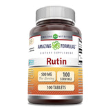 Amazing Formulas Rutin 500 mg en bouteille, pratique pour une routine quotidienne.