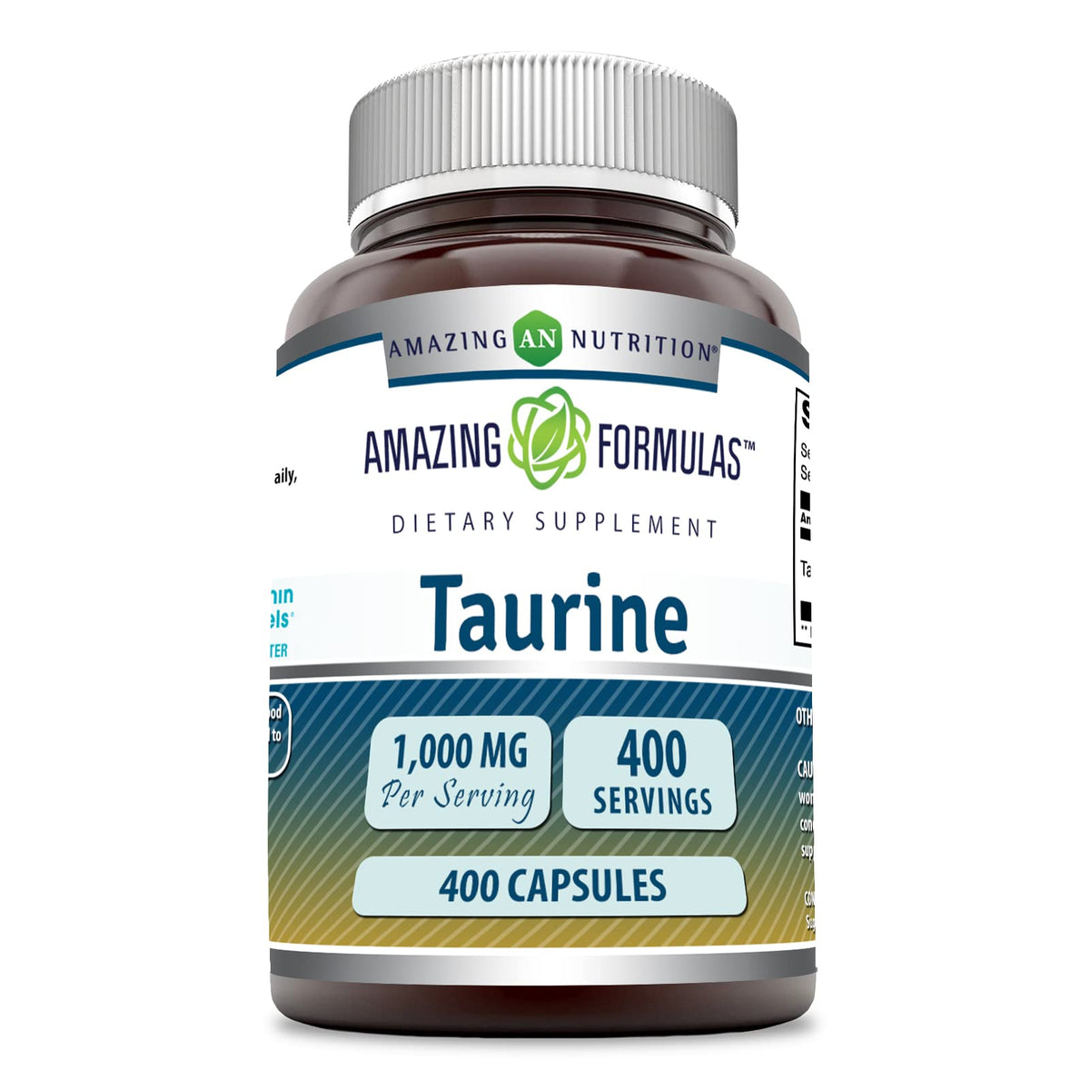 Amazing Formulas Taurine 1000 mg – gélules dans la bouteille, routine quotidienne bien-être