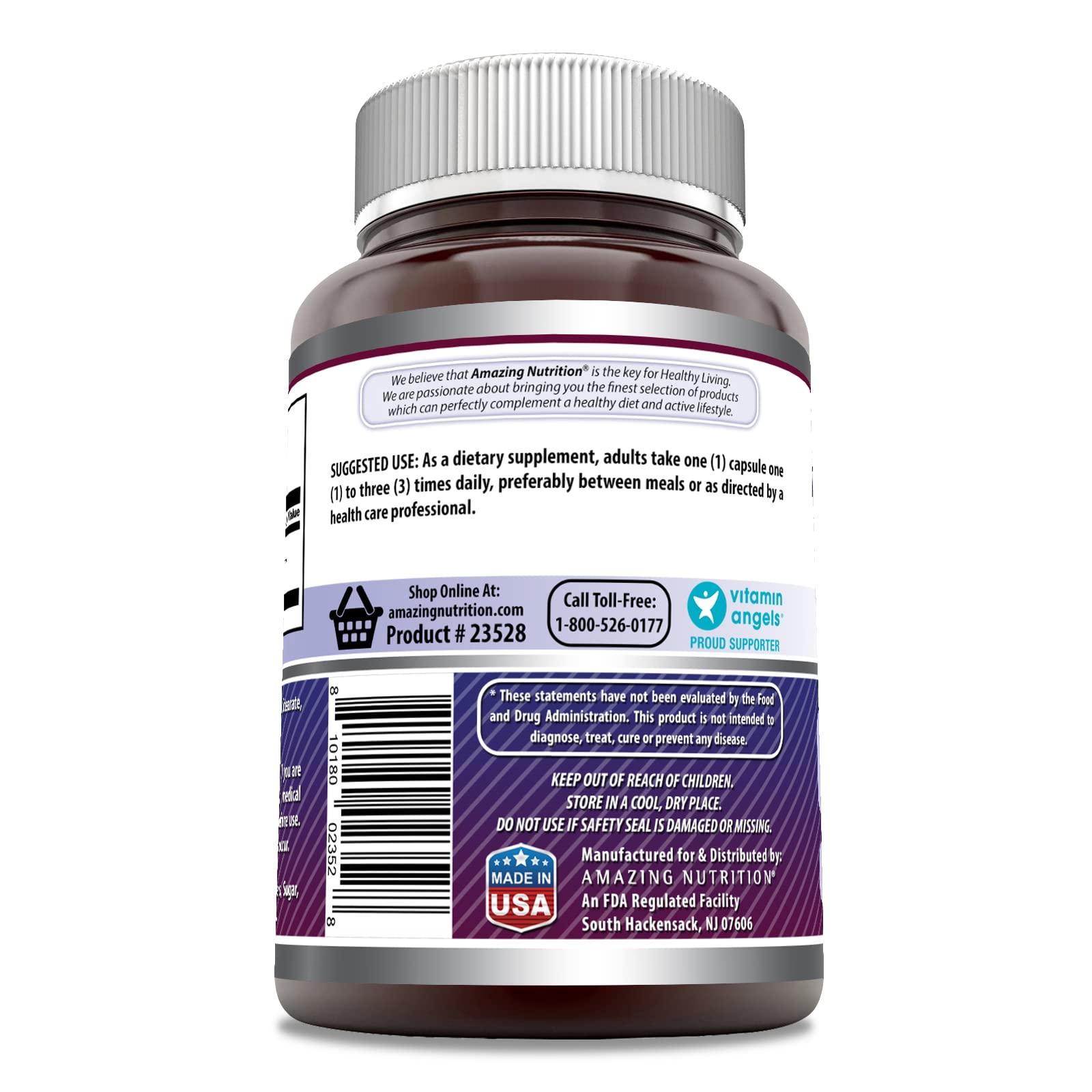Capsules L-Tyrosine Amazing Formulas, format 500 mg, sans gluten et sans OGM.