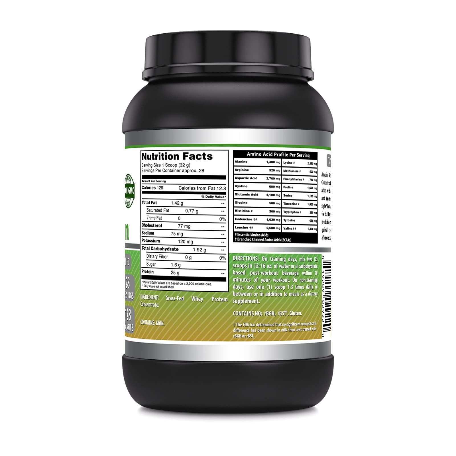Amazing Formulas protéine whey nourri à l'herbe – dose mesurable pour portion précise