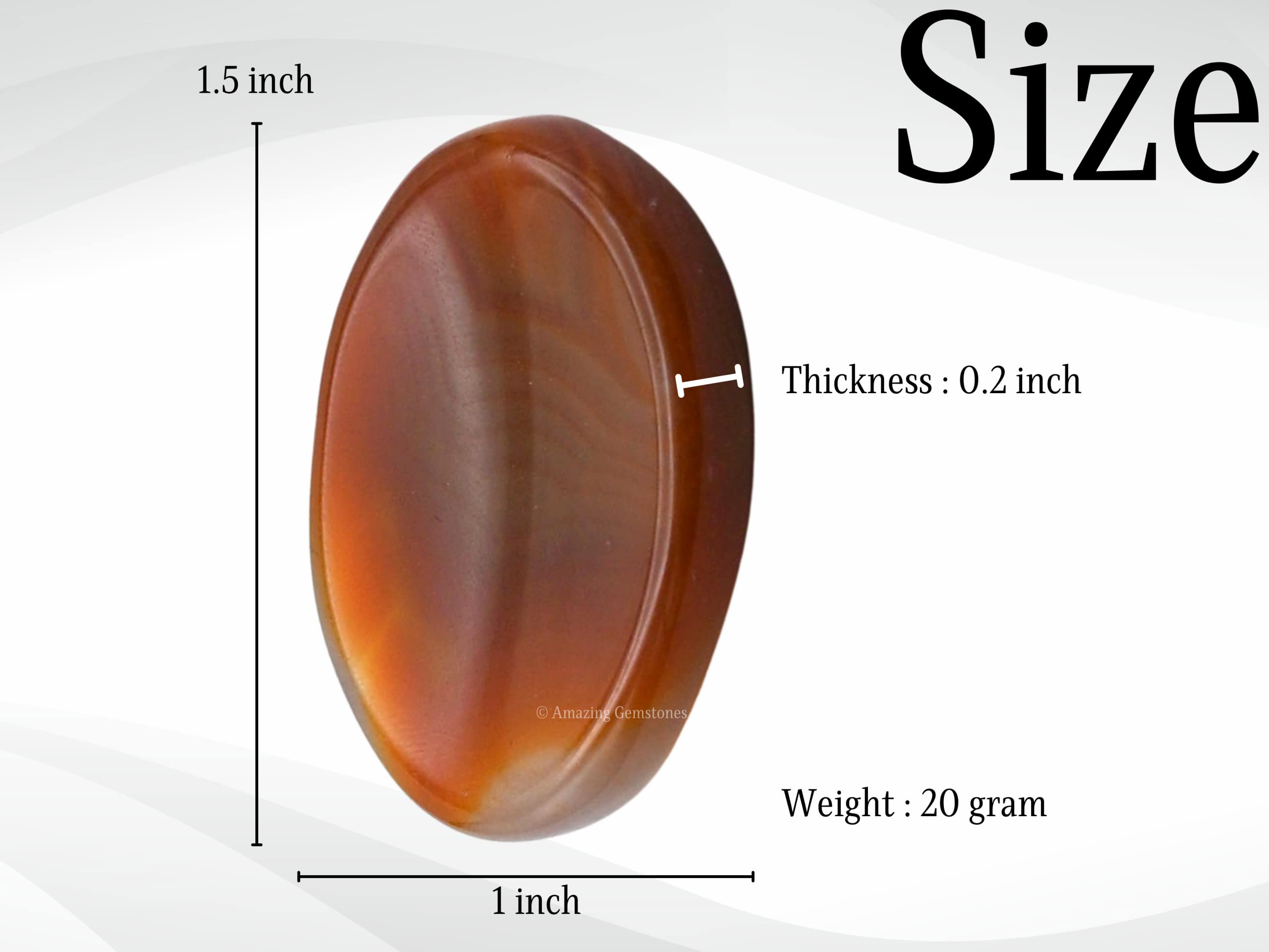 Amazing Gemstone, accessoire de méditation carnelian-onyx, outil de pleine conscience.