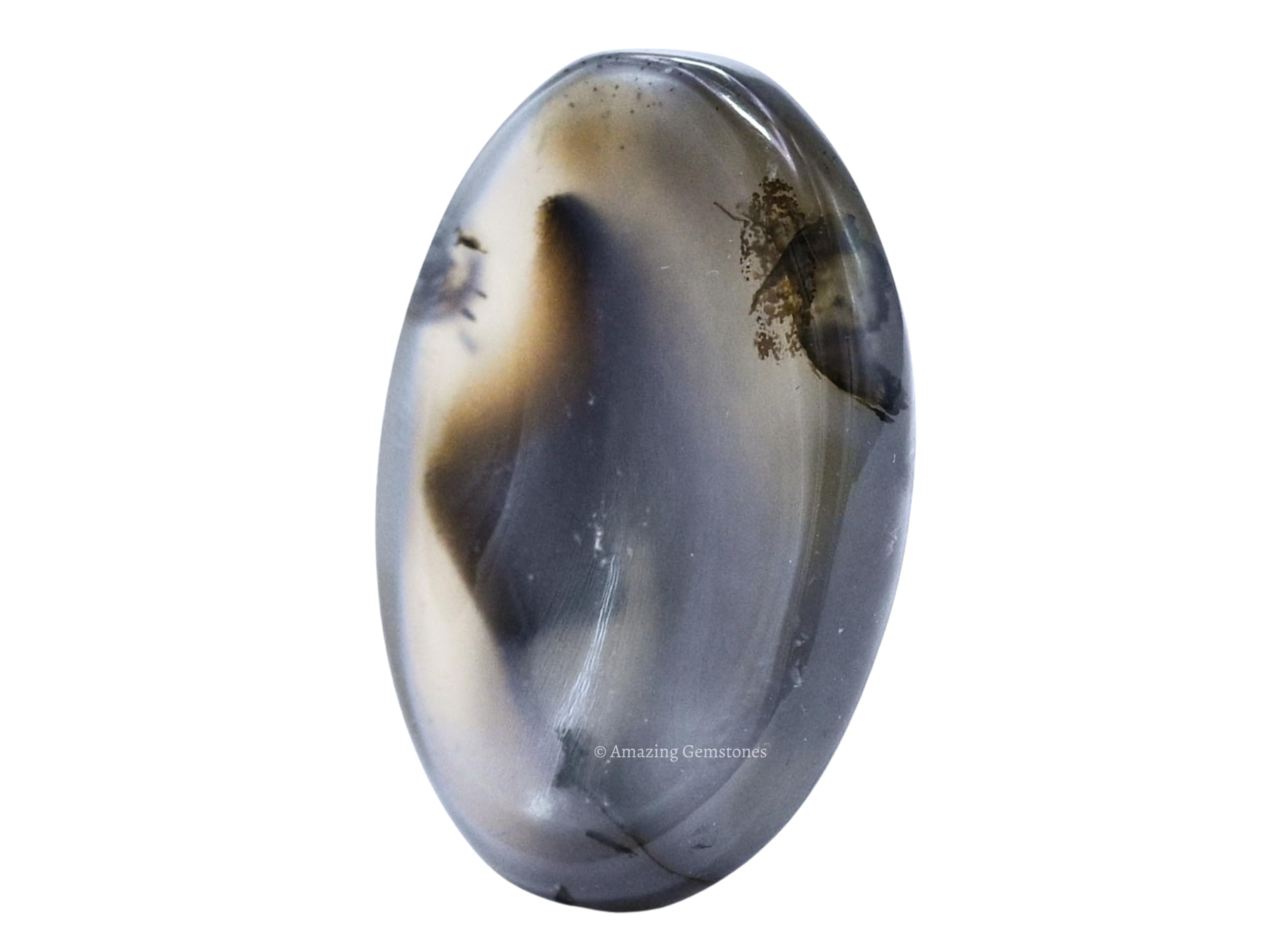 Amazing Gemstone: accessoire méditation, pierre dendrite-agate pour l'ancrage et l'équilibre énergétique.