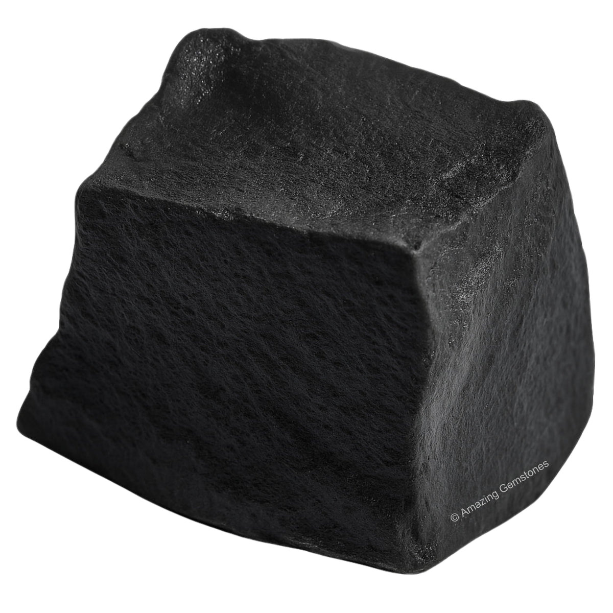 Amazing Gemstone agate noir brut, pierre naturelle pour protection et concentration.