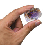 Amazing Gemstone Améthyste Chevron — pierre brute livrée avec sachet velours et certificat.
