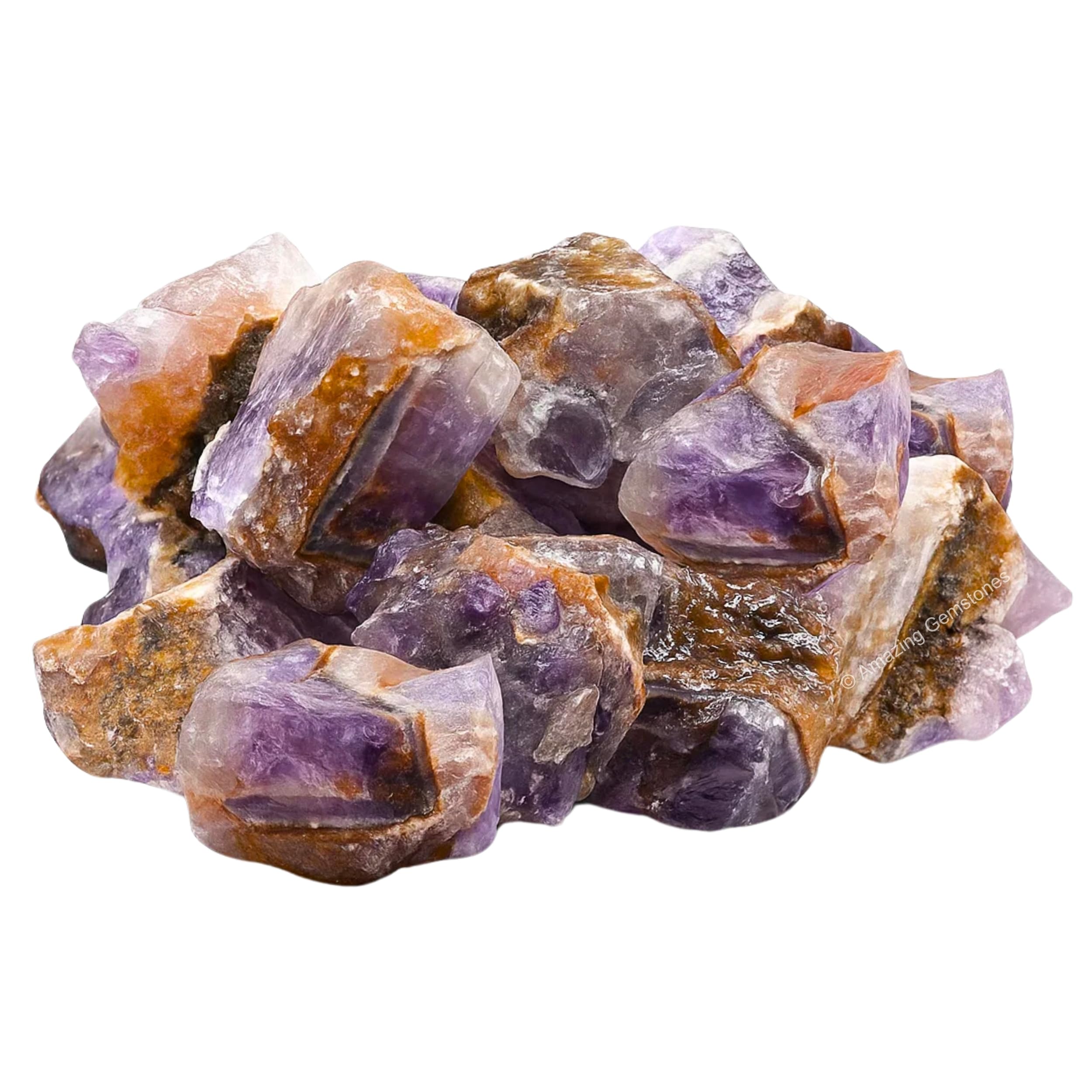 Amazing Gemstone Améthyste Chevron — pierre brute pour polissage et projets de bricolage.