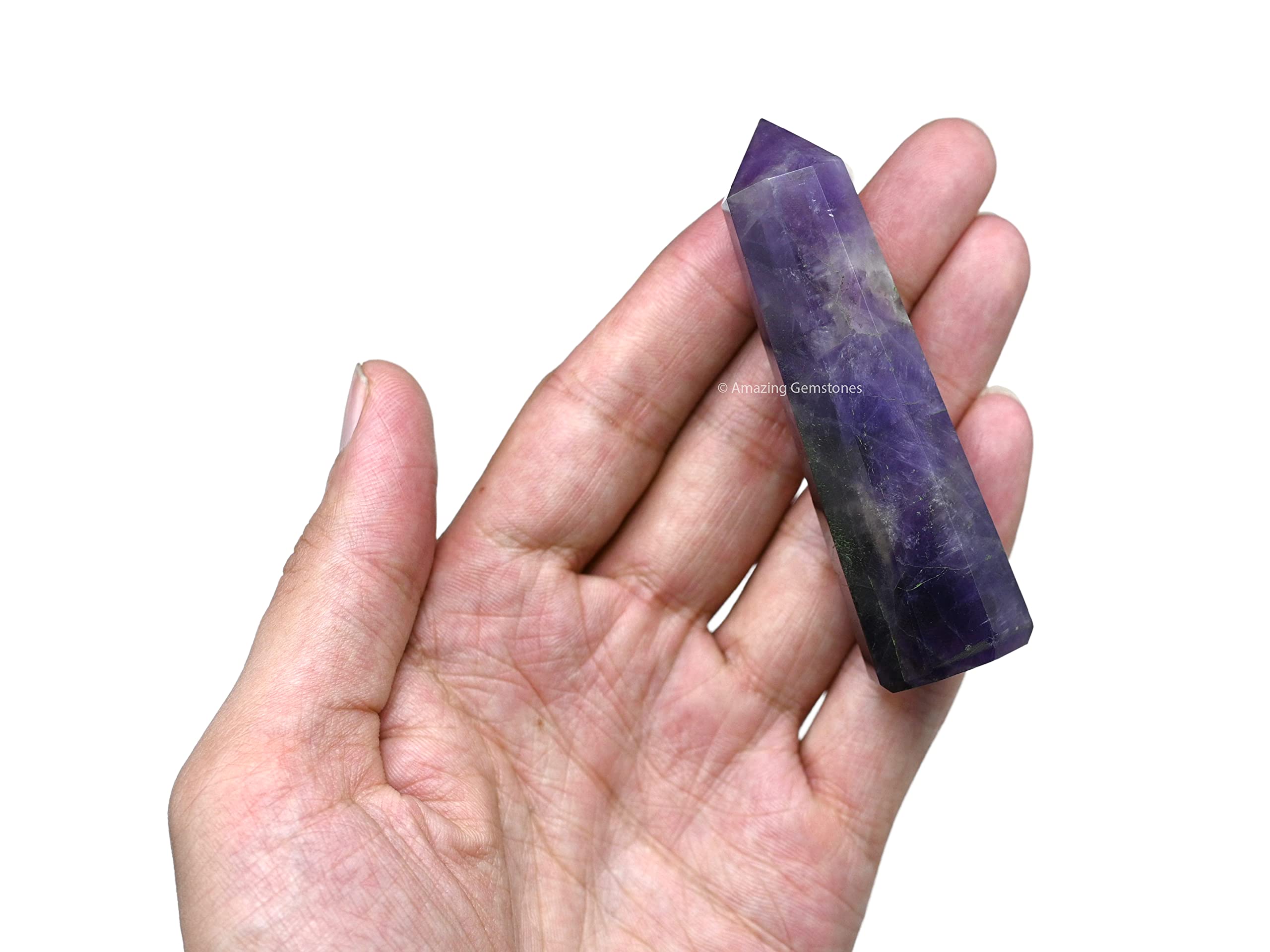 Amazing Gemstone Améthyste Pointe Energie, focaliser lenergie pendant les séances.