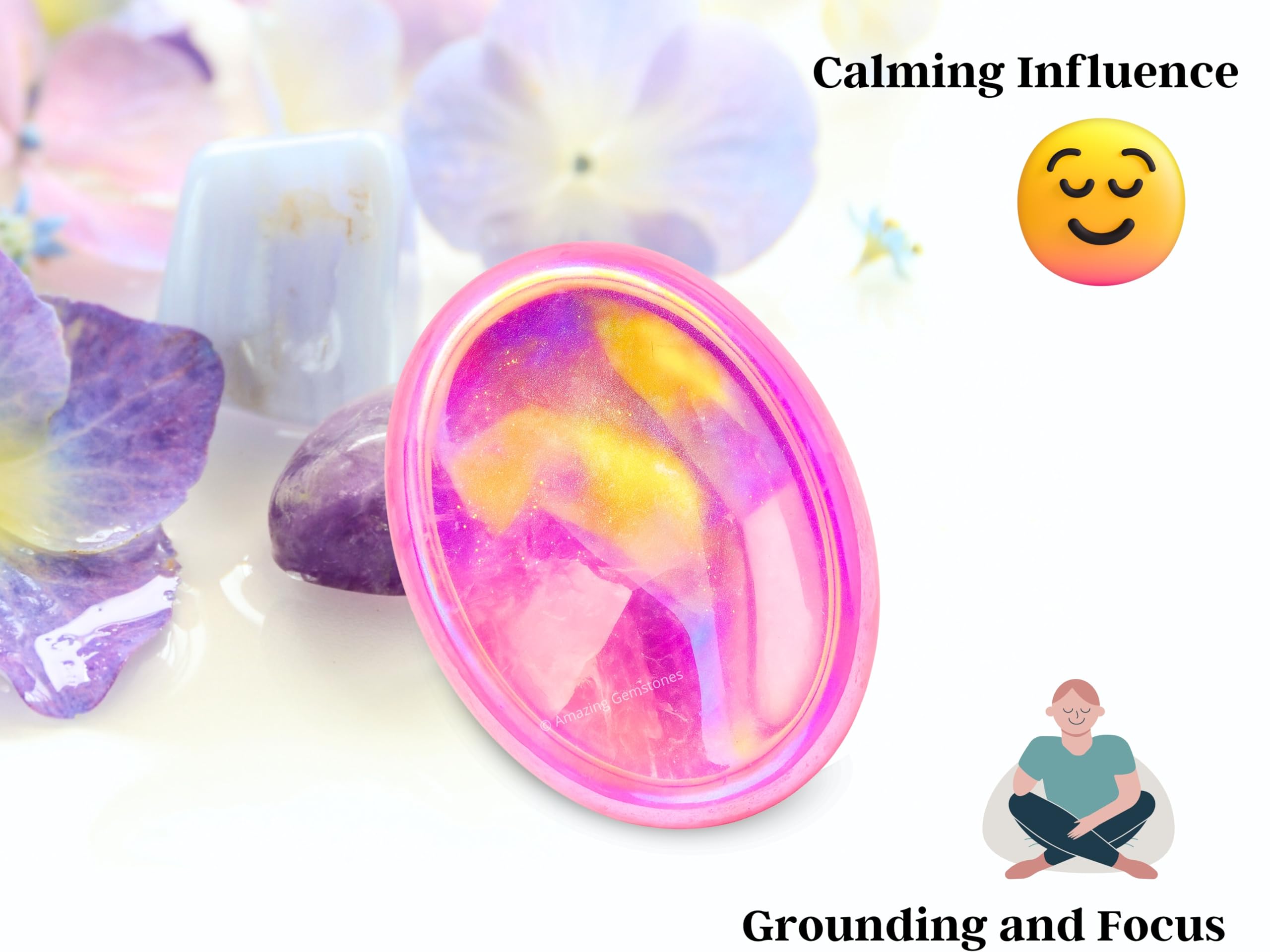 Amazing Gemstone Angel Aura Rose Quartz — cadeau zen parfait pour anniversaire et fete