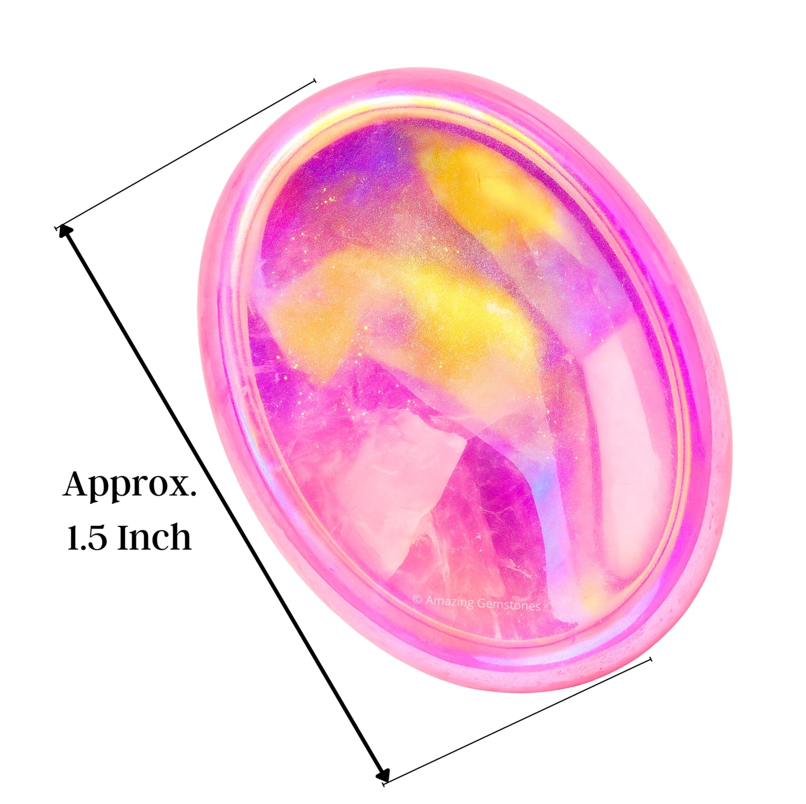 Amazing Gemstone Angel Aura Rose Quartz — texture polie et lumineuse pour le toucher