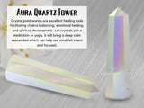 Amazing Gemstone Tour Angel Aura Rose Quartz, outil de méditation et centre de calme