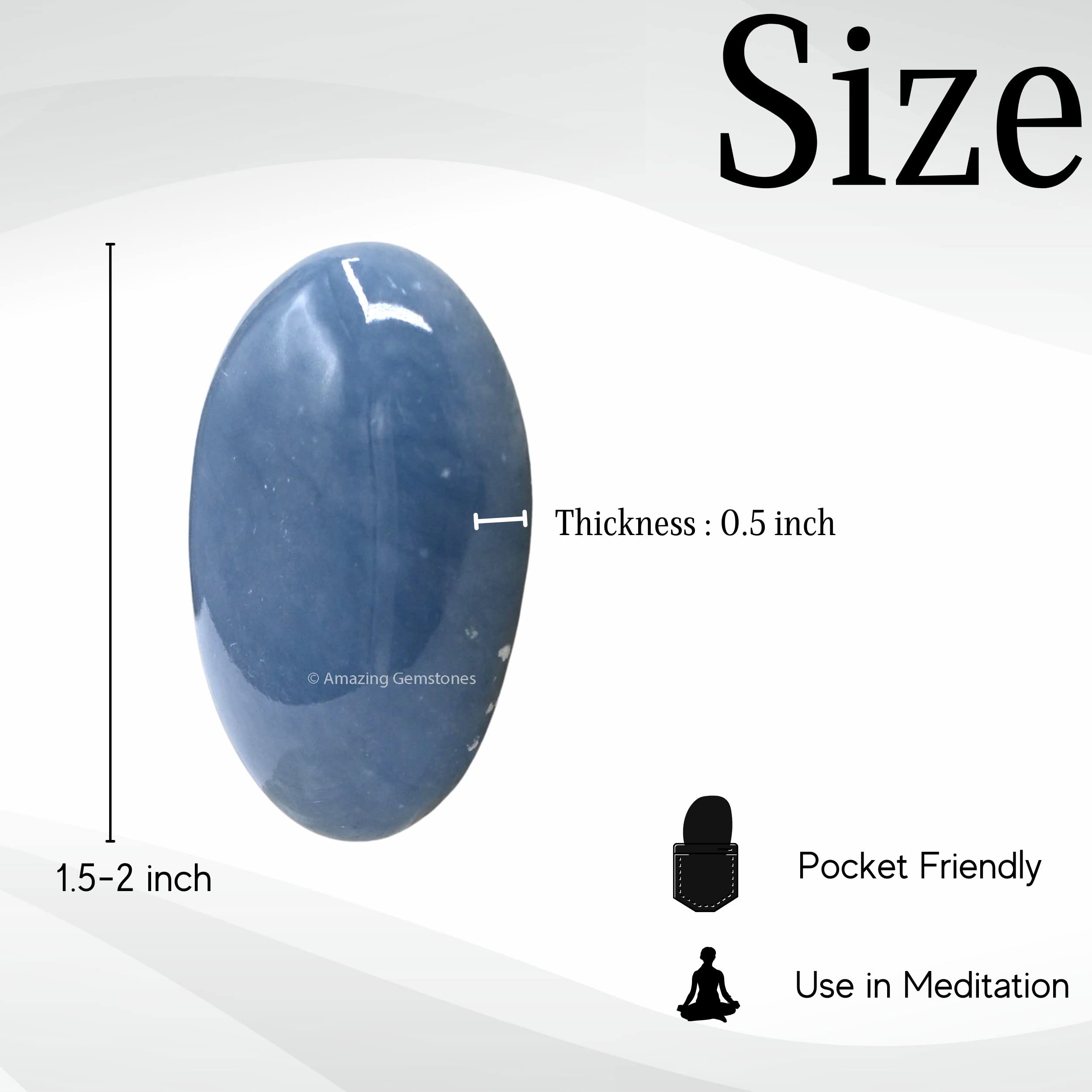 Amazing Gemstone Angelite, idée de cadeau élégant pour elle ou lui.