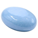 Amazing Gemstone Angelite, pierre de paume polie, parfaite pour détente et équilibre énergétique.