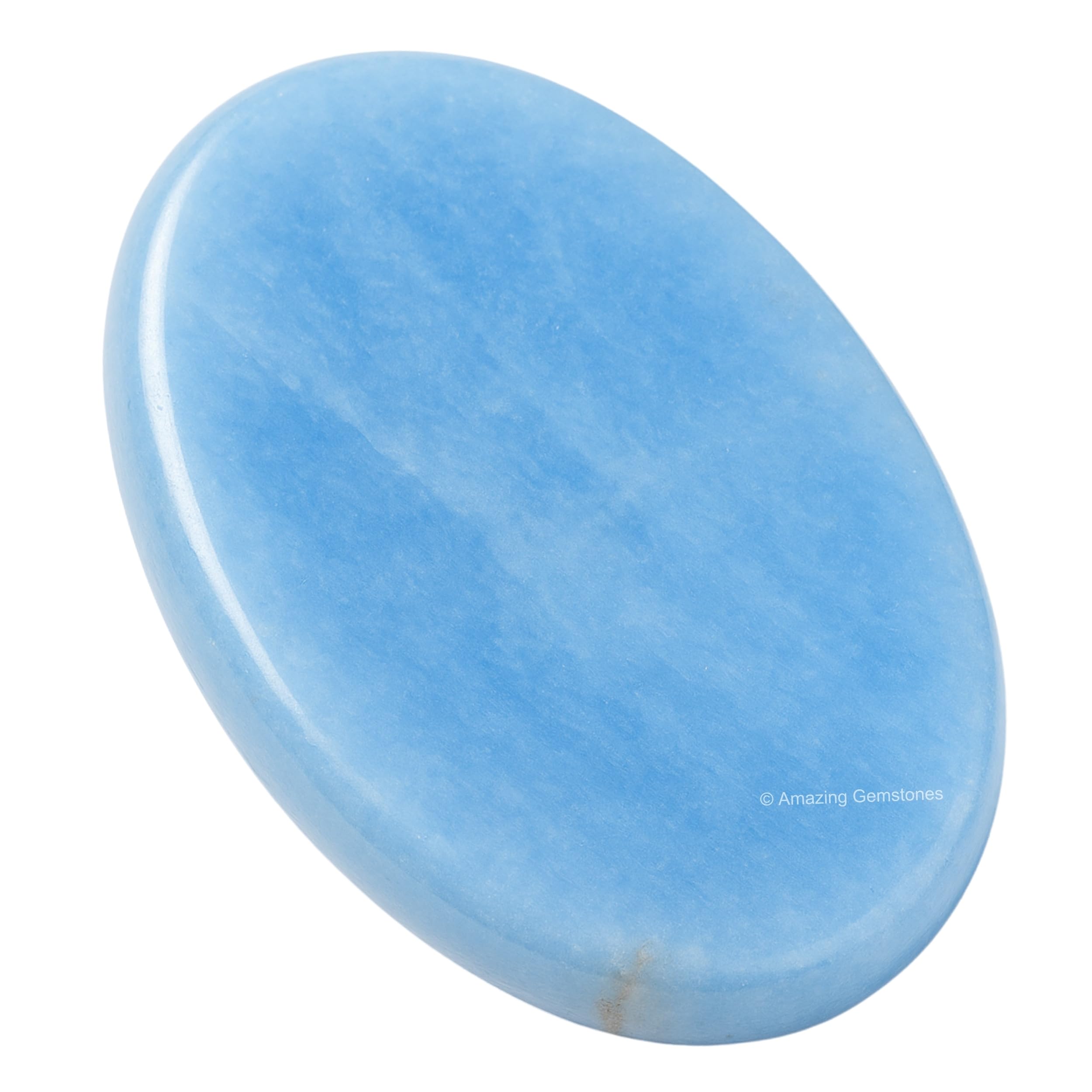Amazing Gemstone Angelite pierre-inquietude-zen: favorise la détente lors de la méditation.