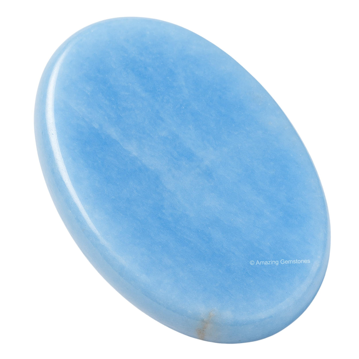 Amazing Gemstone Angelite pierre-inquietude-zen: favorise la détente lors de la méditation.