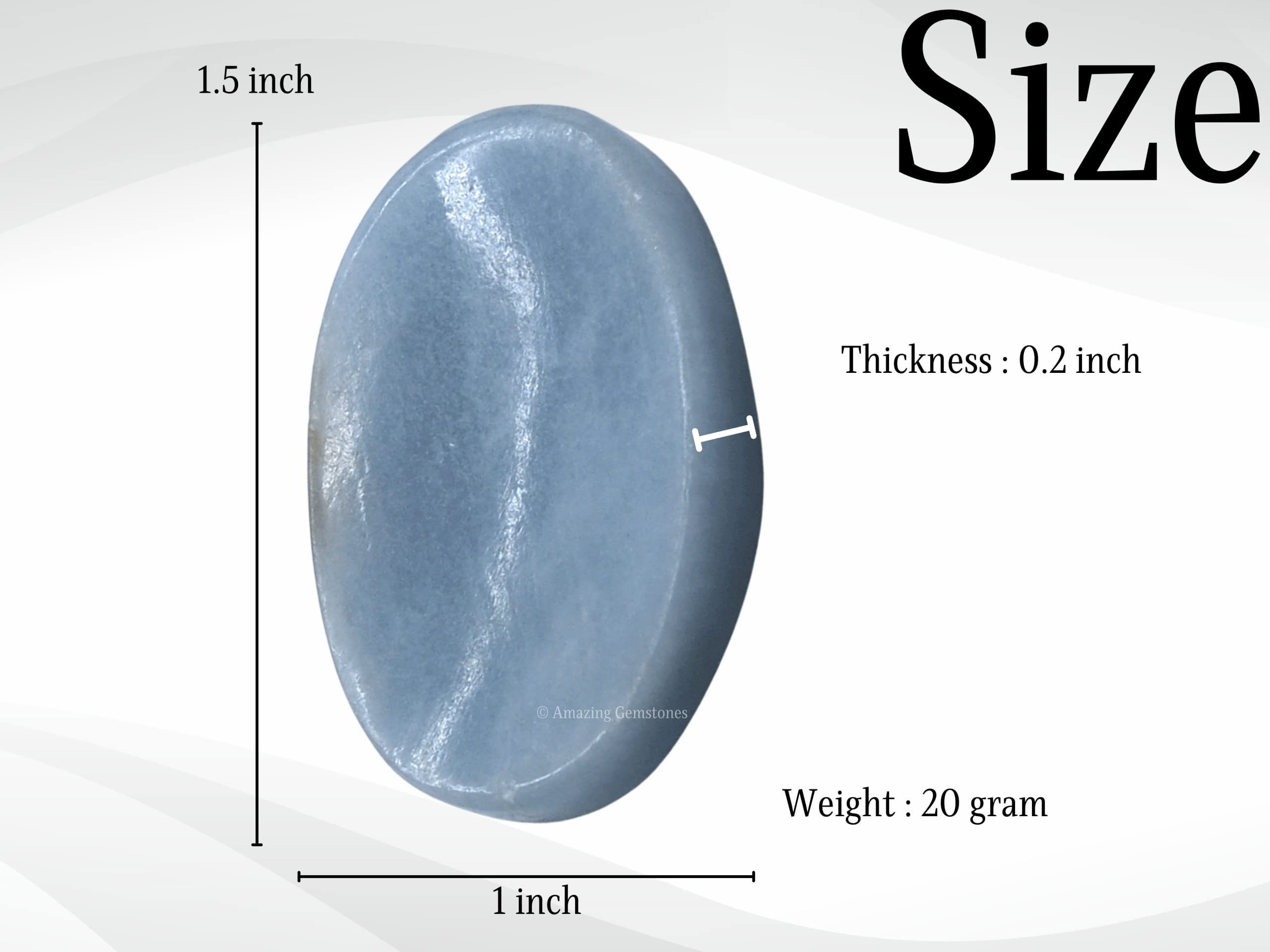 Amazing Gemstone Angelite pierre-relaxation-palme accompagne les moments de relaxation et de pleine conscience.