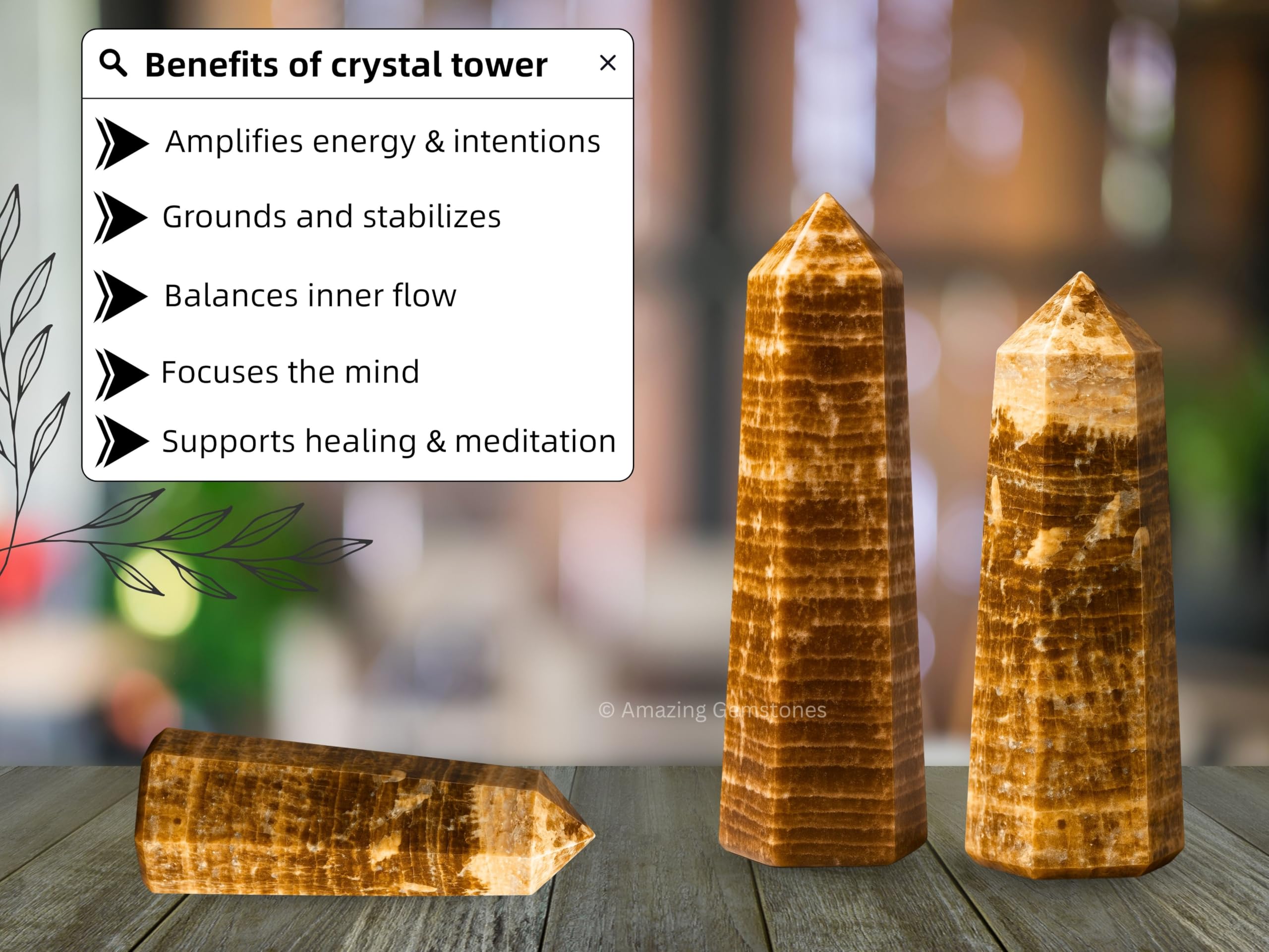 Amazing Gemstone – protection et intention focalisée pour espaces calmes et sereins.