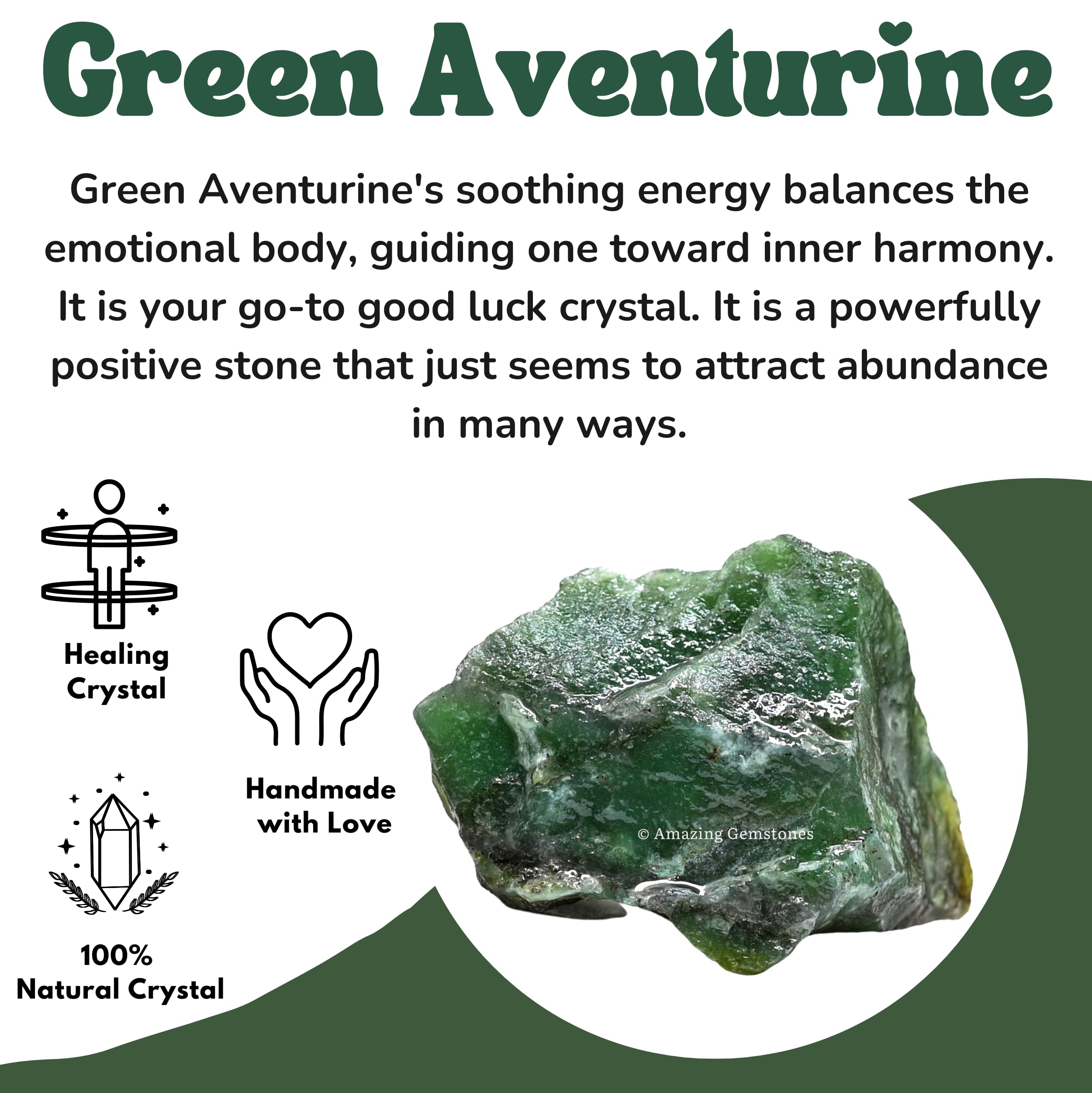 Amazing Gemstone Aventurine Verte usage bricolage et création de bijoux.