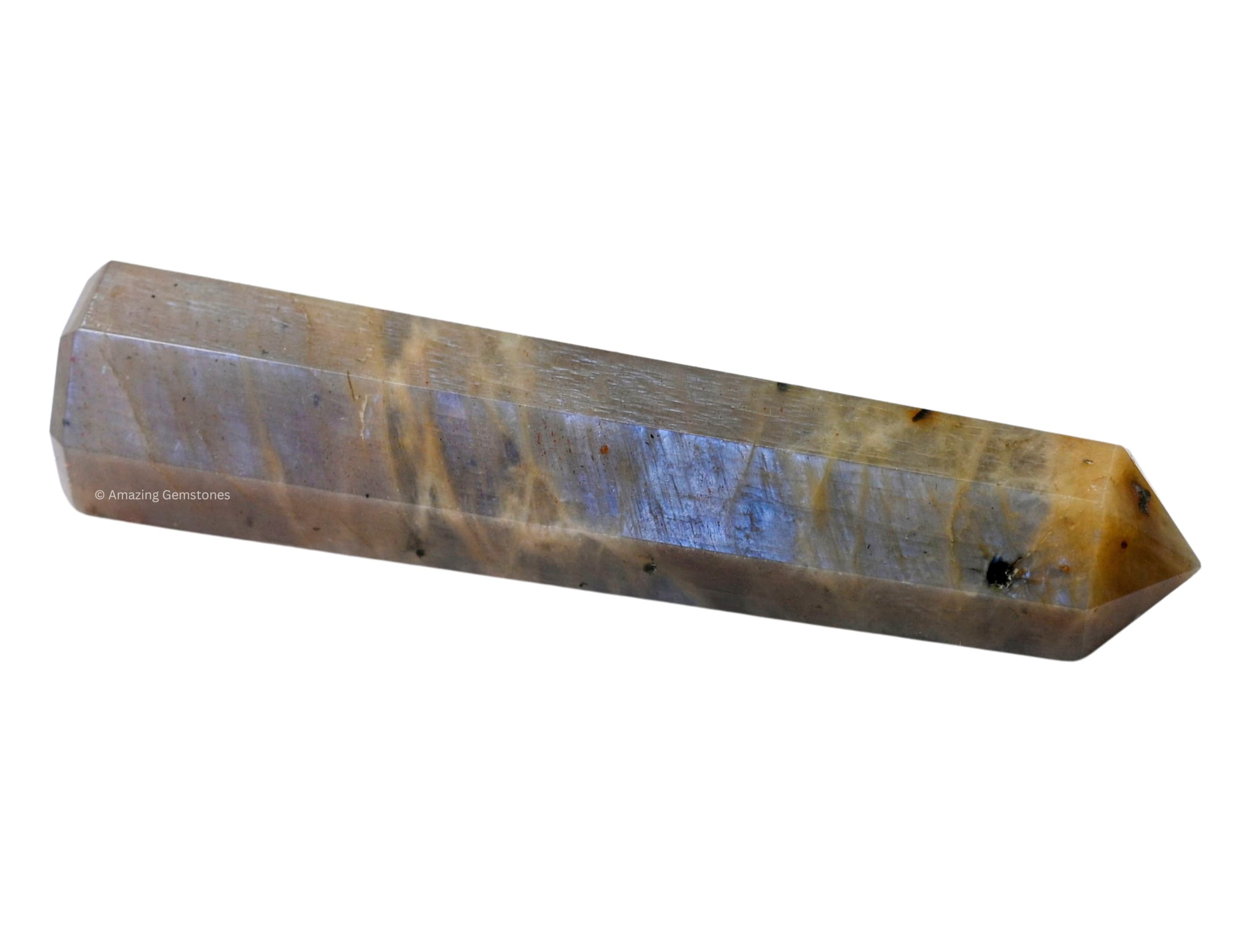 Amazing Gemstone baguette-cristal-soleil-lune: amplifie les propriétés métaphysiques et la concentration.