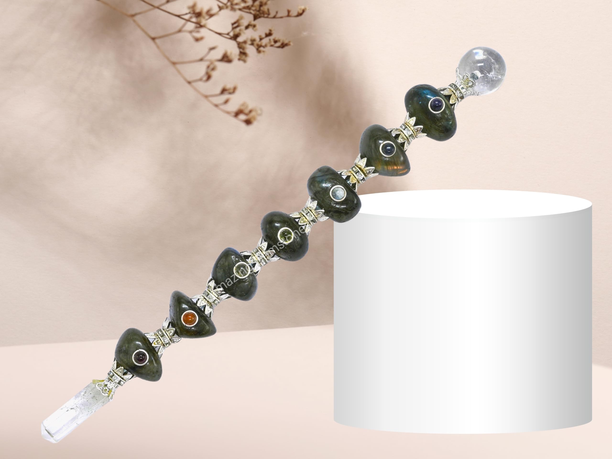 Amazing Gemstone Baton Artisanat — pièce artisanale unique offrant une expérience tactile.