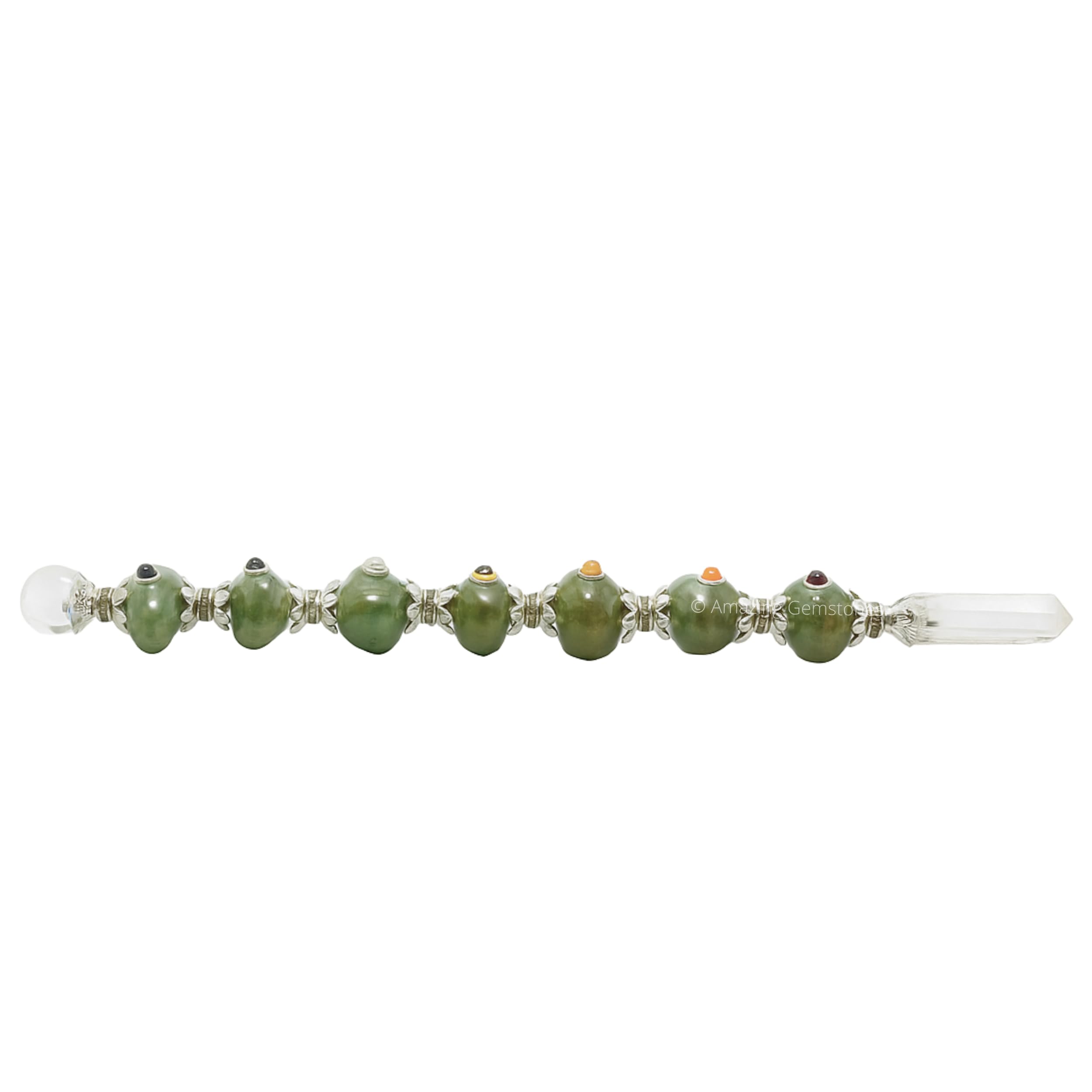 Marque Amazing Gemstone, bâton chakra aventurine vert, soutient l'harmonie énergétique et la concentration.