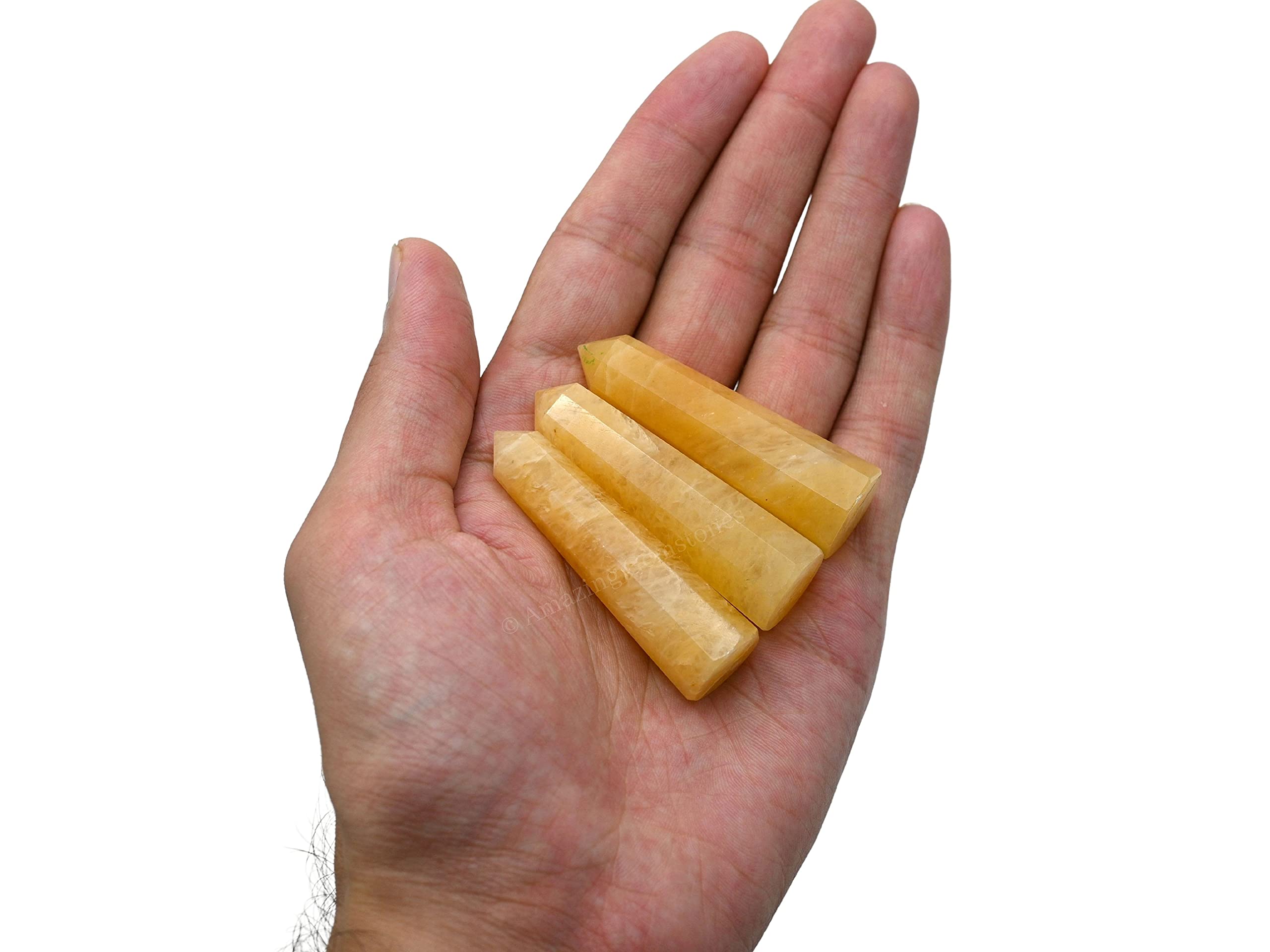 bâton cristal aventurine jaune d'Amazing Gemstone, focalisation d'énergie pour méditation.