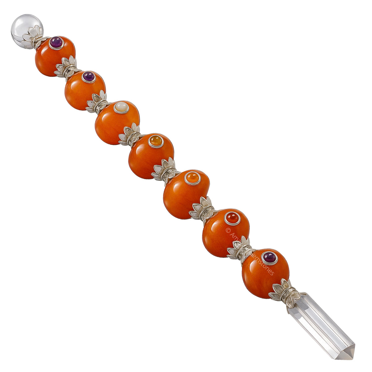 Amazing Gemstone bâton-cristal-carnelian, parfait pour la détente et l'équilibre des chakras.