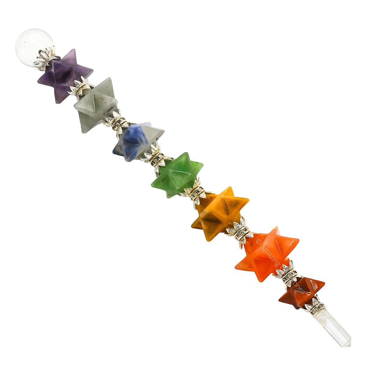 Bâton cristal chakra balancement par Amazing Gemstone pour l'équilibre des énergies