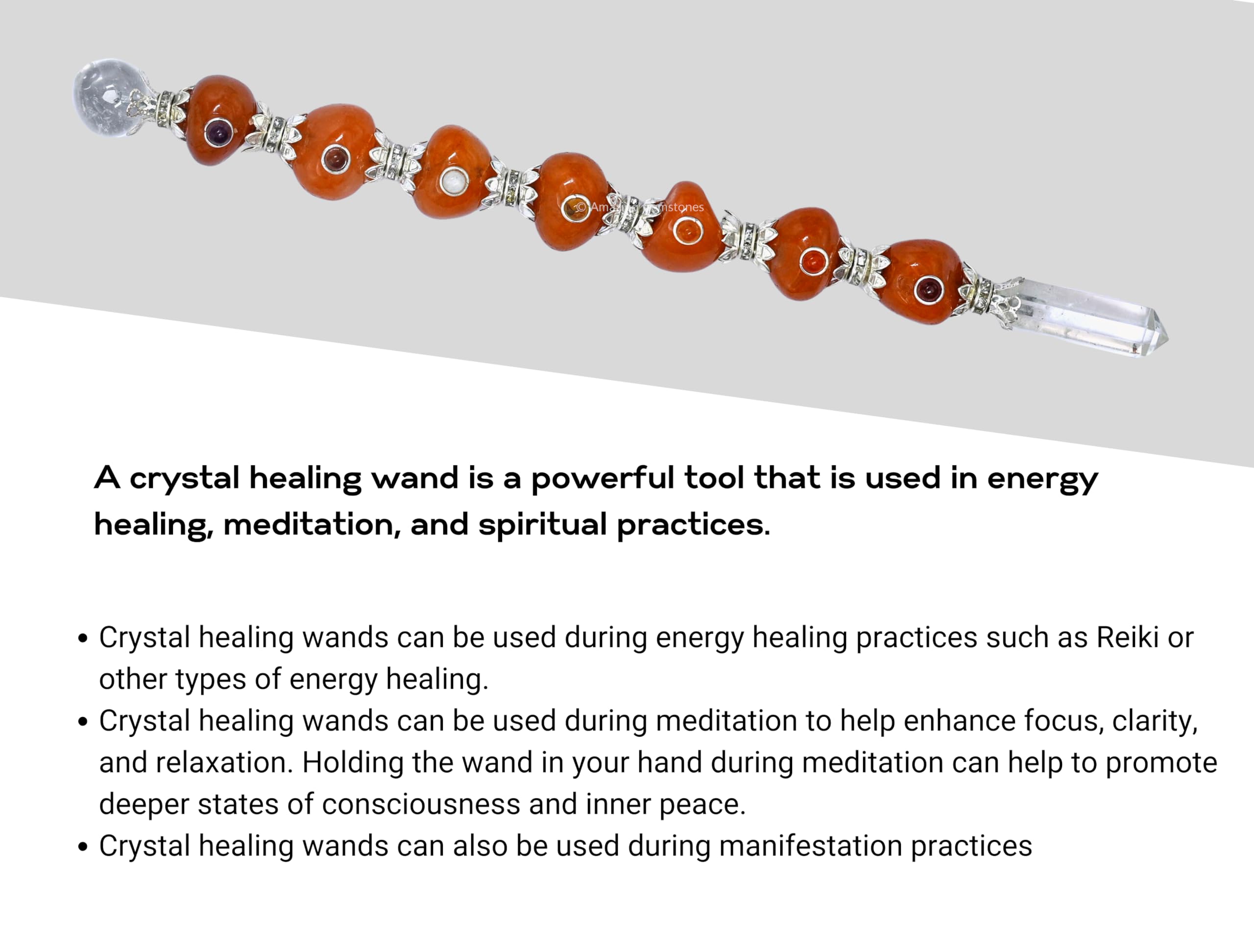 Amazing Gemstone baton cristal detail rouge facette contemplation zen