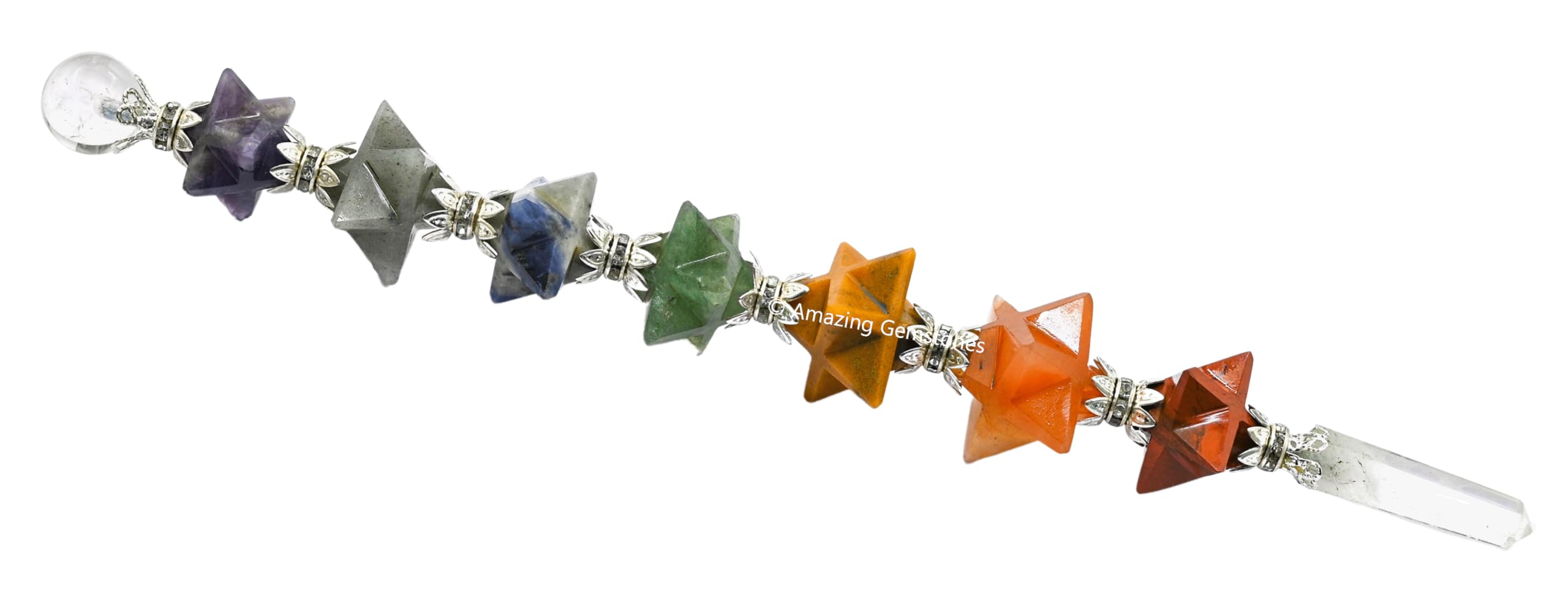 Bâton cristal méditation par Amazing Gemstone, idéal pour concentration et calme intérieur