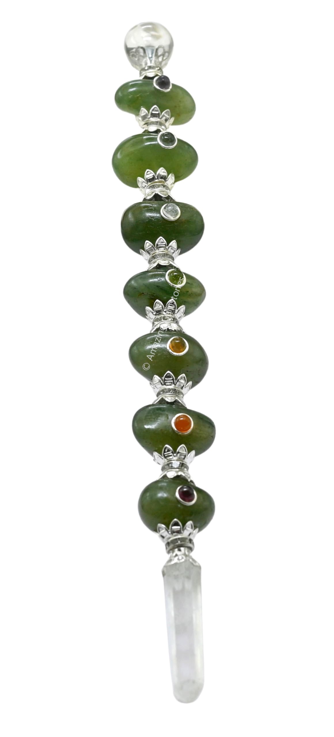 Marque Amazing Gemstone, bâton guerison aventurine vert, évoque sérénité et intention lors des rituels.