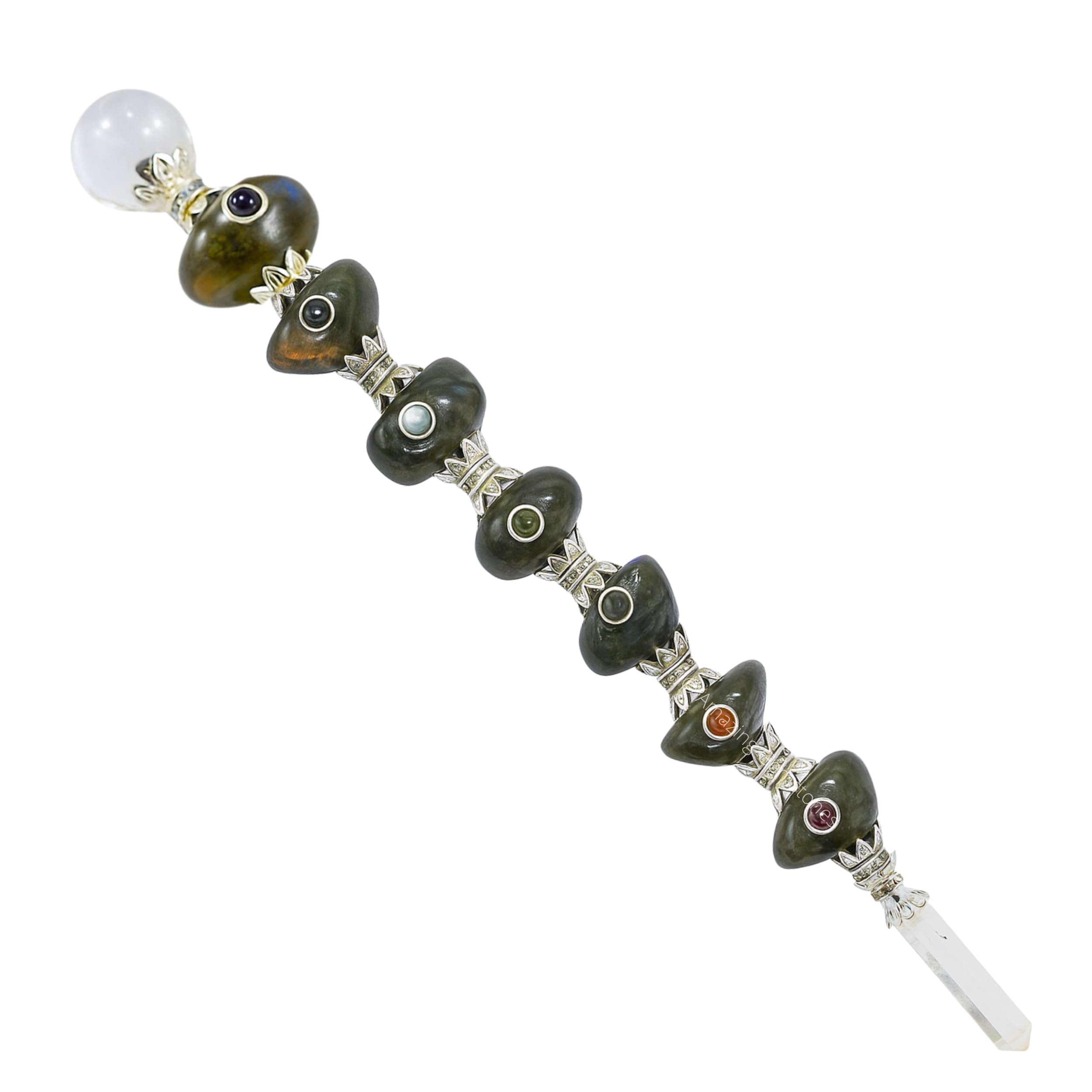 Amazing Gemstone Baton Labradorite — outil pour l'équilibre énergétique lors de la méditation.