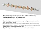 Bâton Amazing Gemstone en quartz rose, outil artisanal et durable pour exploiter l'énergie.