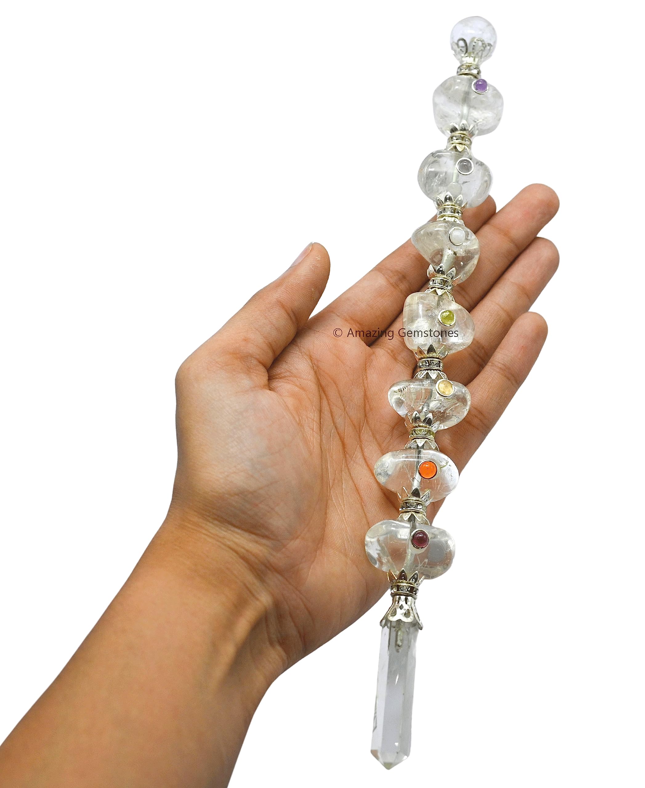 Amazing Gemstone bâton soin énergie quartz clair, canalise l'énergie et l'attention.