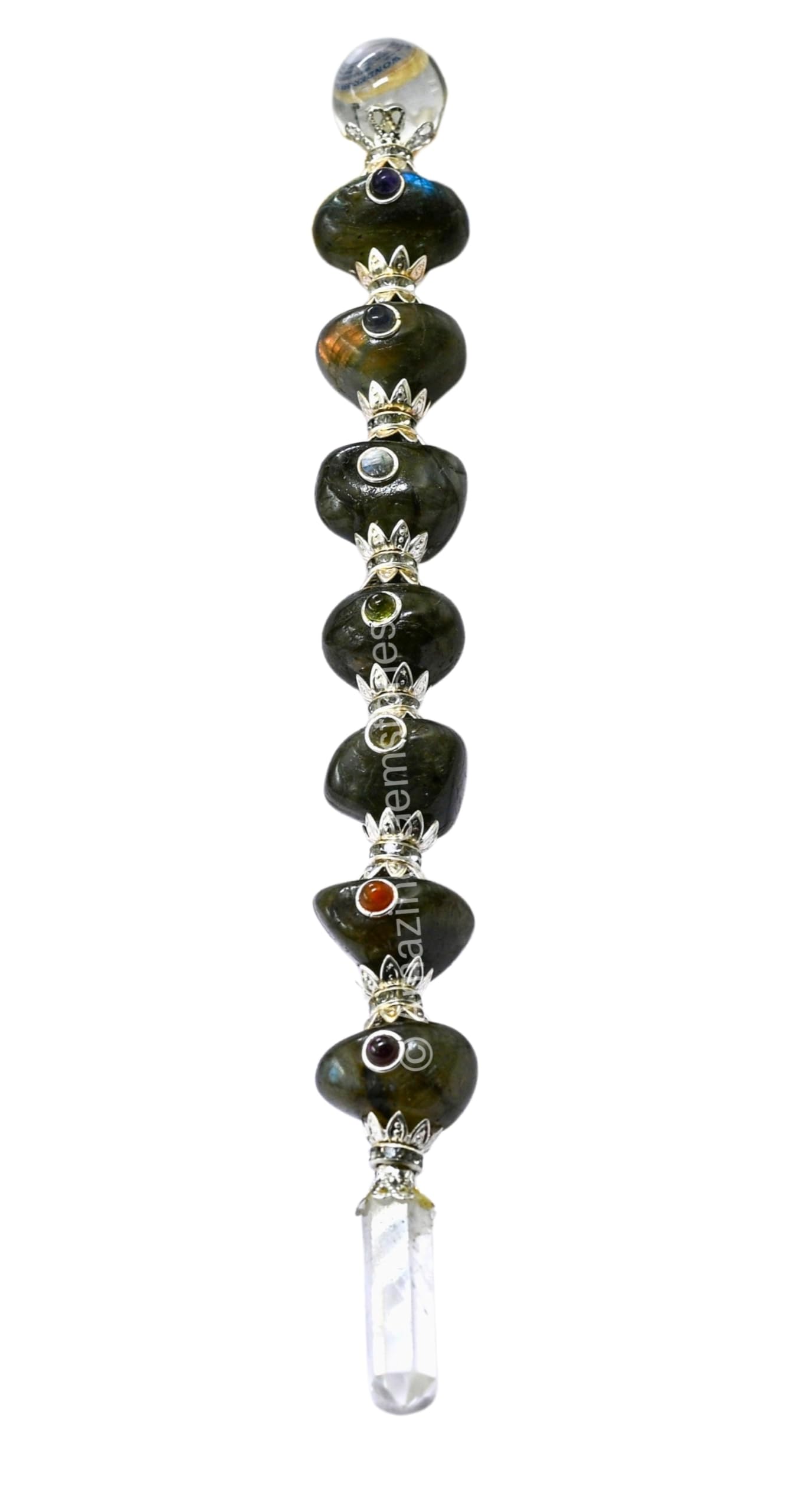 Amazing Gemstone Baton Sorcellerie — outil symbolique pour rituels et magie blanche.
