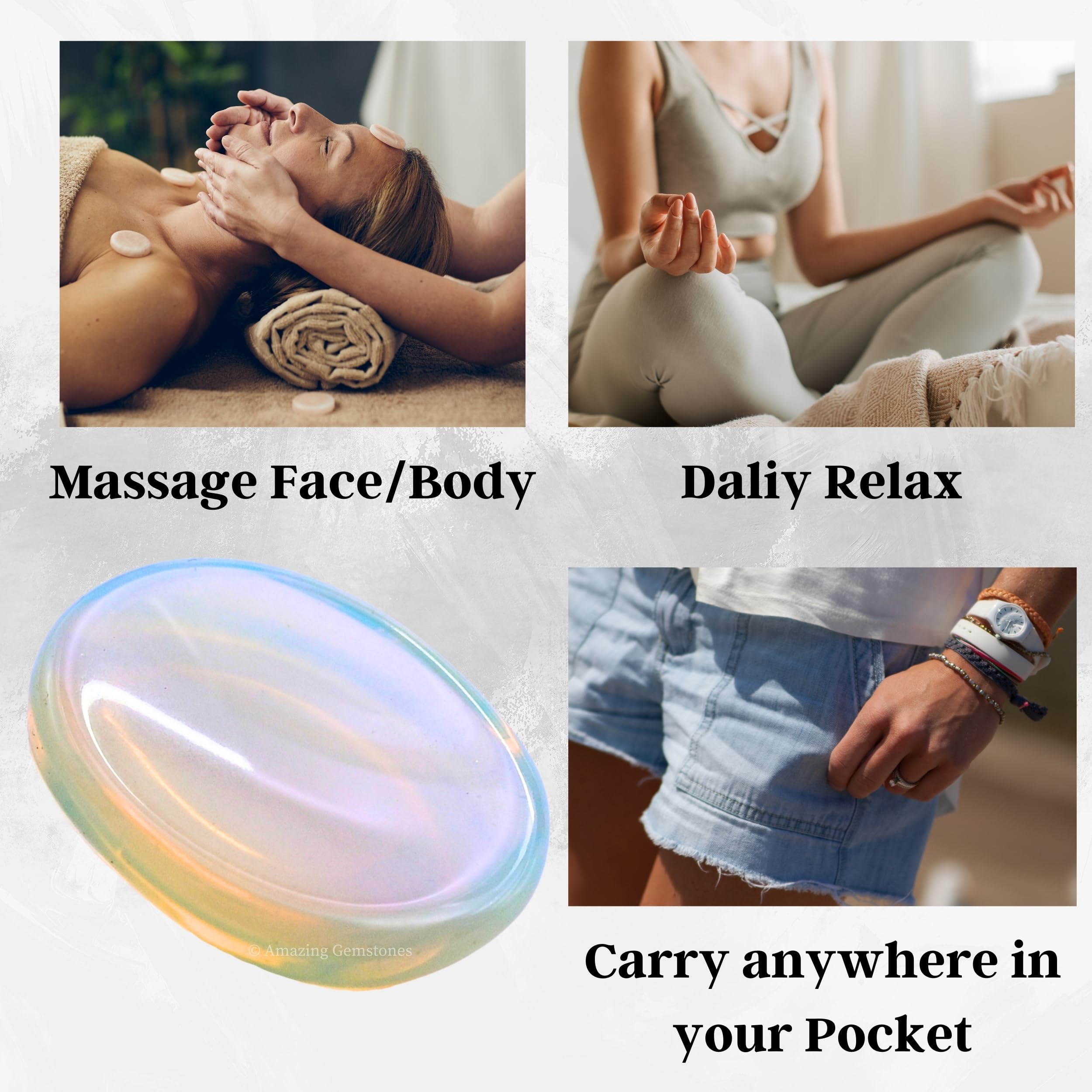 Amazing Gemstone Bien-être Opalite: cadeau parfait pour la détente et le bien-être mental