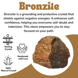 Amazing Gemstone Bronzite-sac-velours, livré dans un sachet velours prêt à offrir.