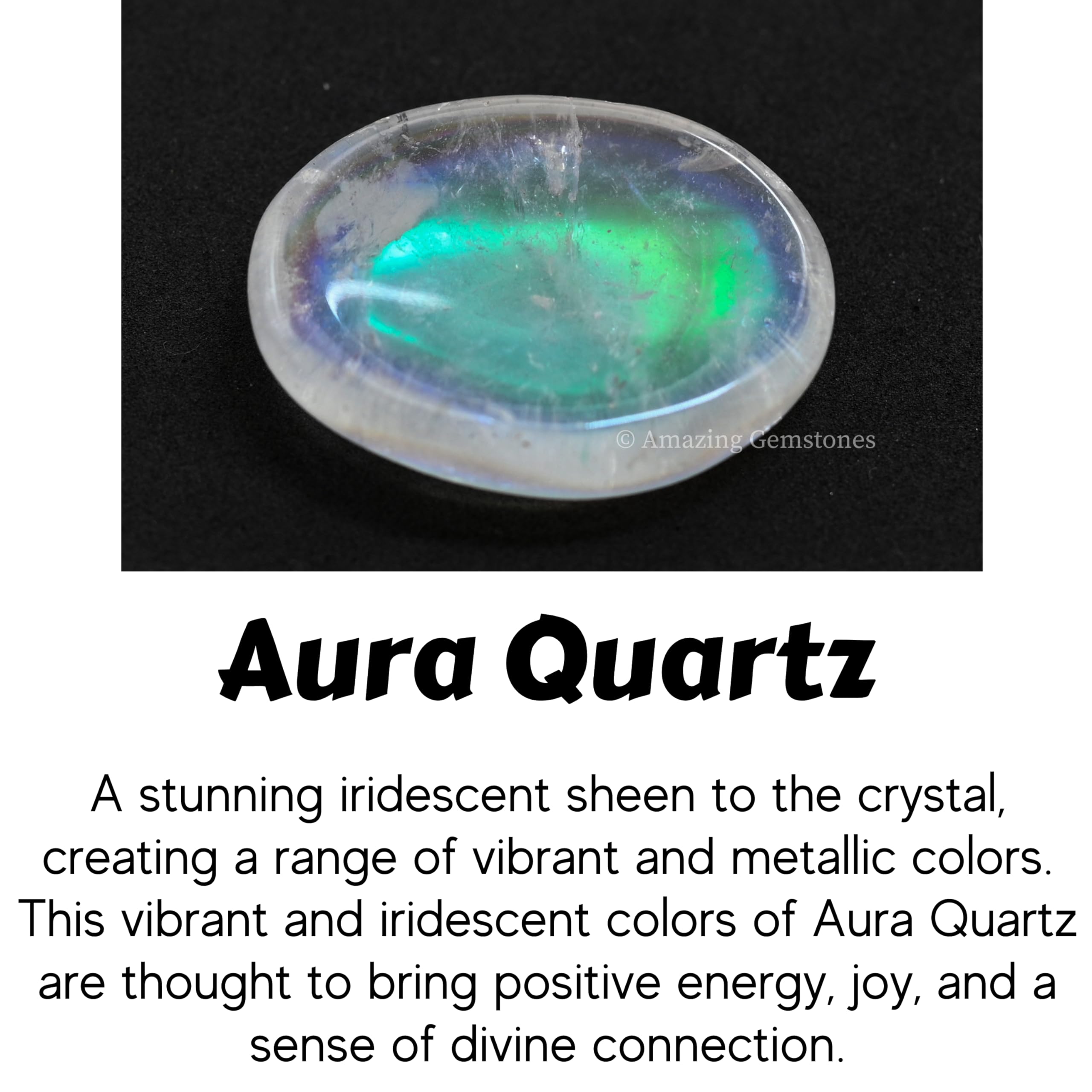 Amazing Gemstone – cadeau bien-être: pierre-soucis angel aura quartz pour elle.