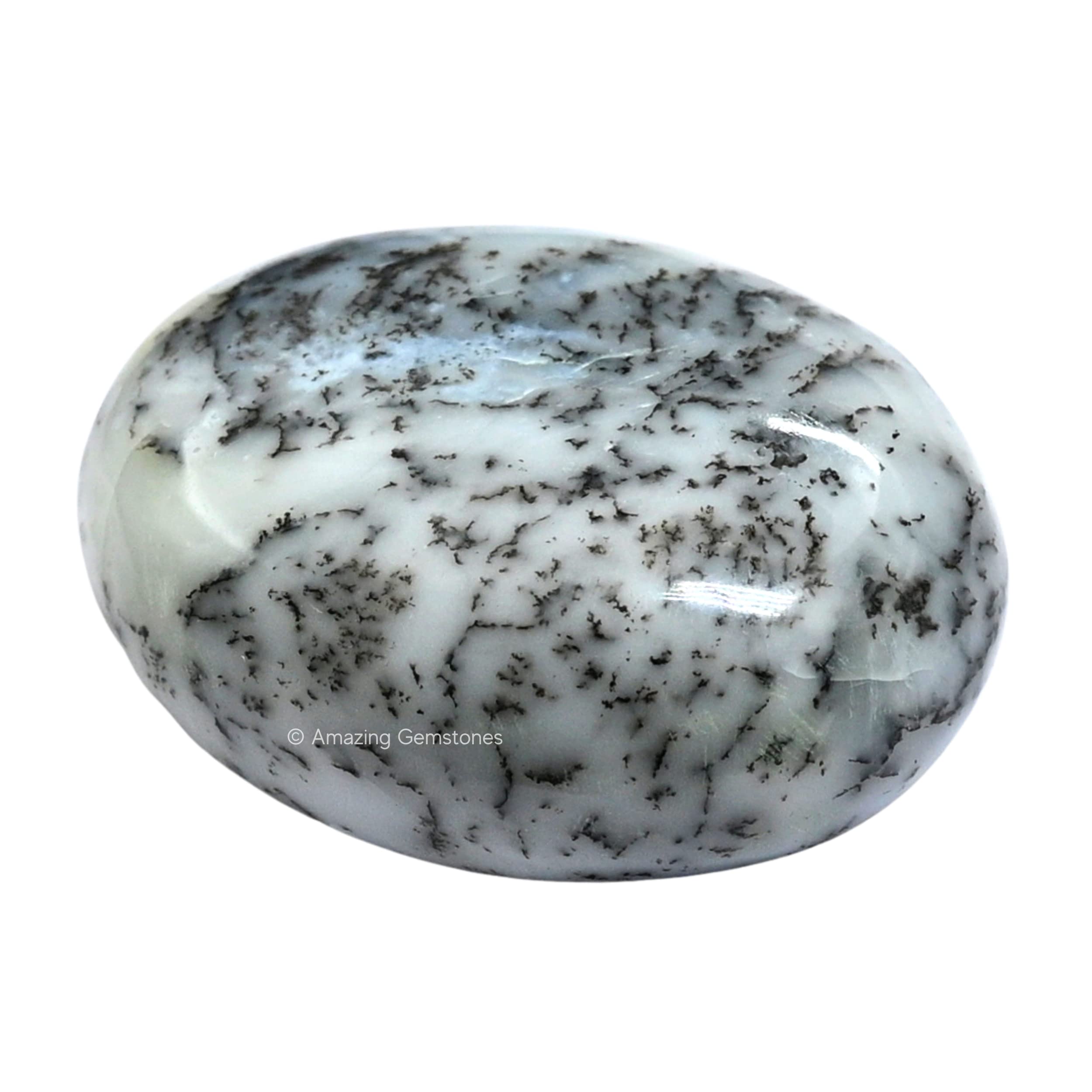 Amazing Gemstone opale dendritique : pierre de paume, cadeau élégant pour elle.