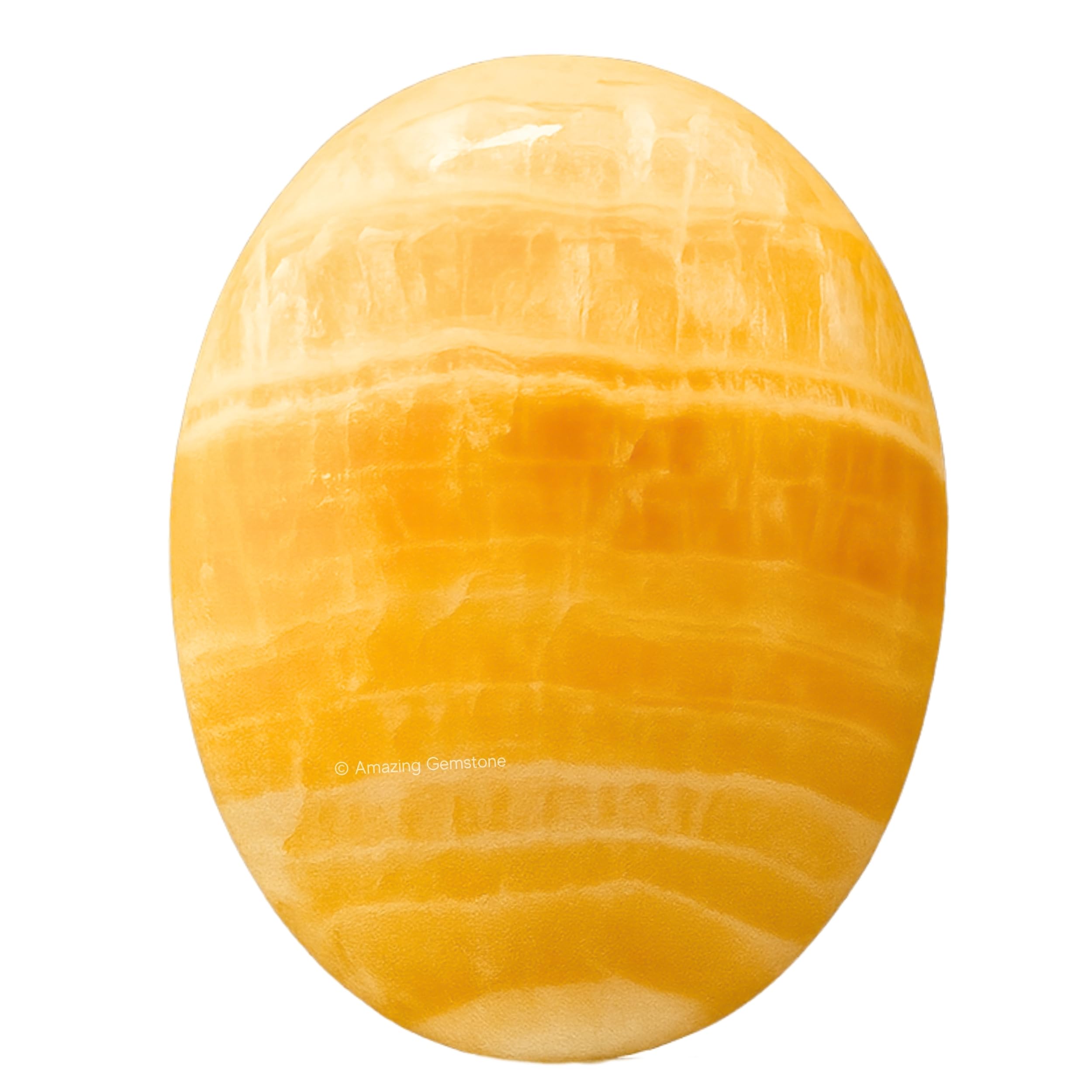 Amazing Gemstone Calcite Jaune — pierre massage paume, idéale pour détente et concentration