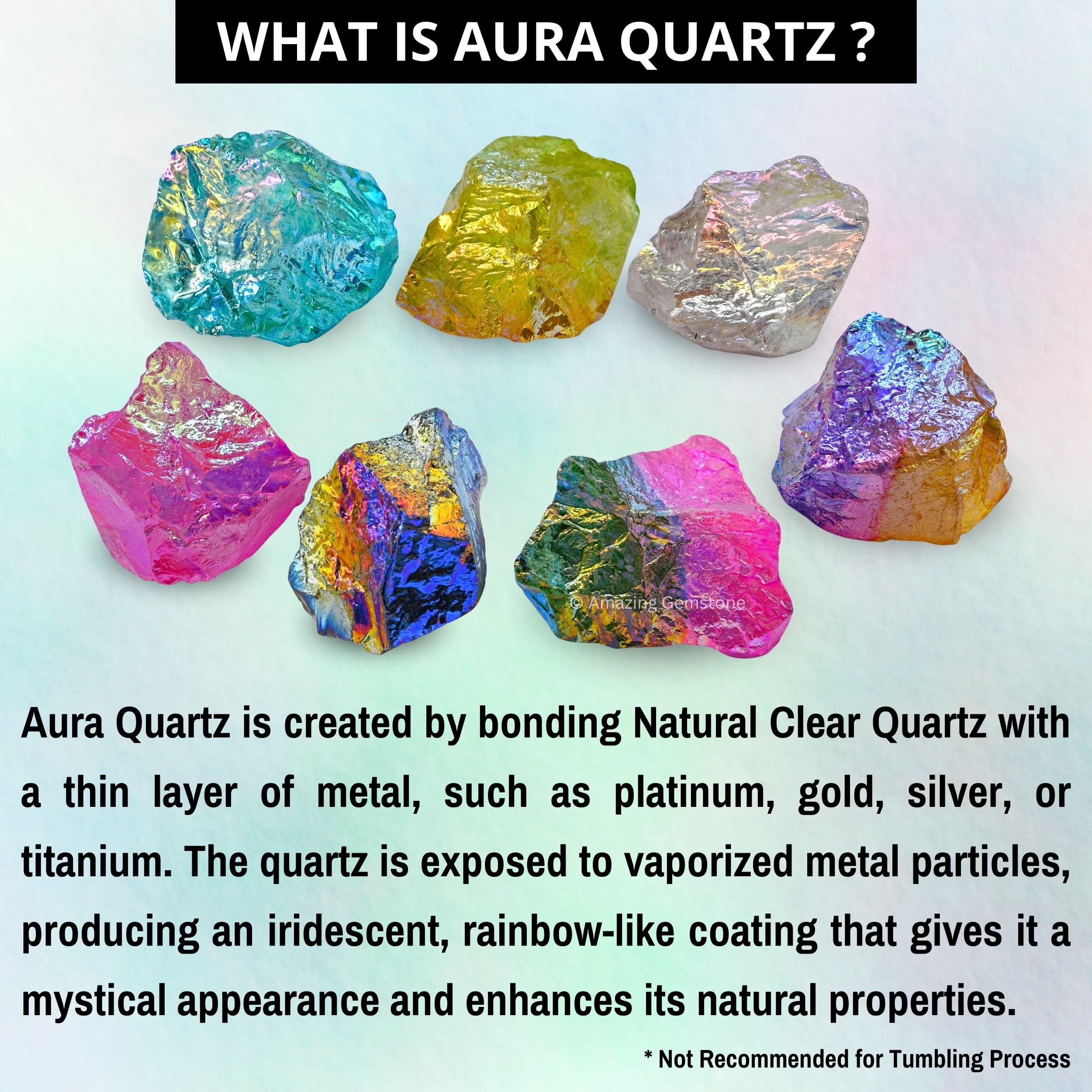 Amazing Gemstone certificat d’authenticité inclus pour rose quartz aura d’ange.