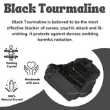 Amazing Gemstone certificat d authenticité avec tourmaline noire brute.